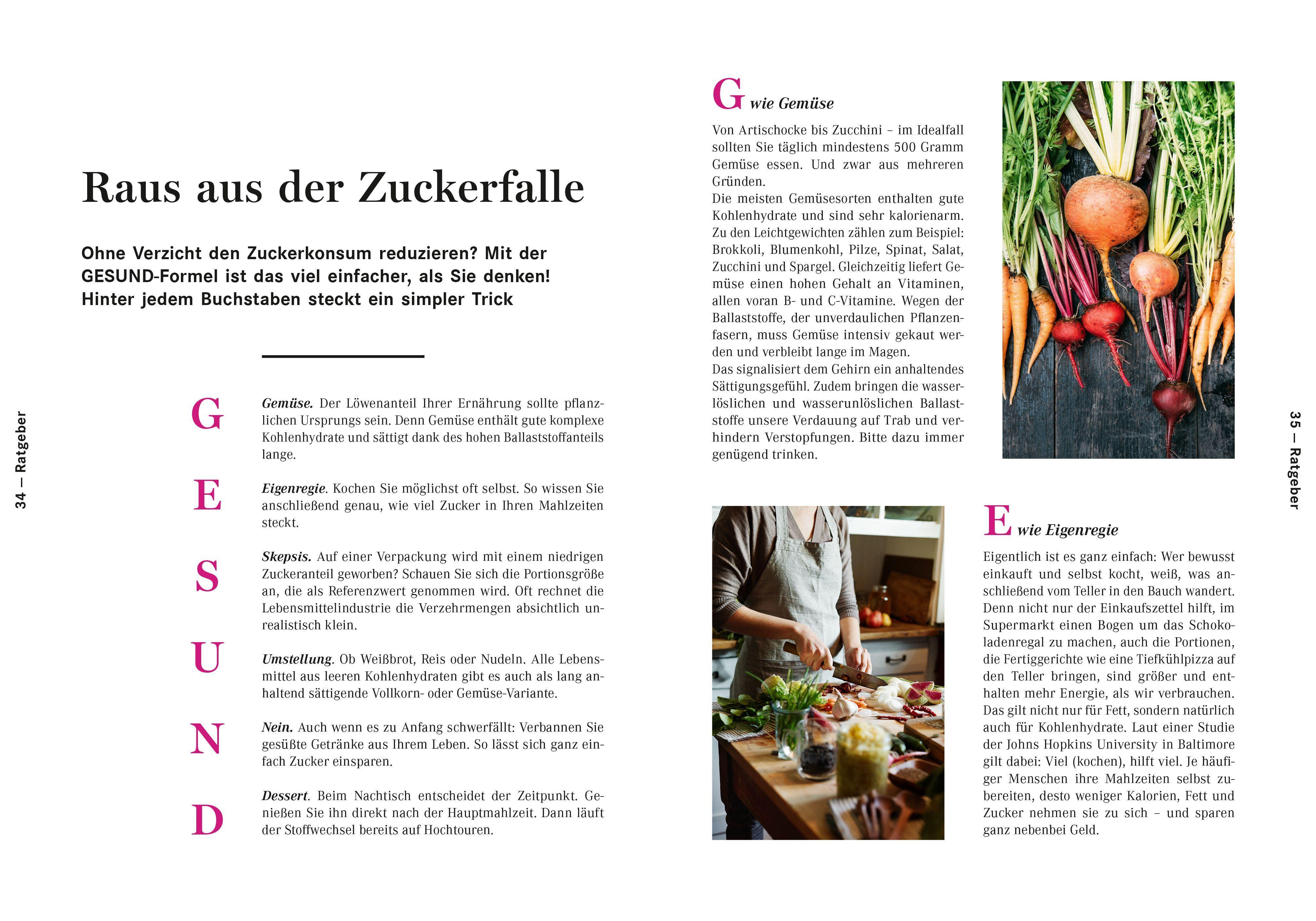 Beispielinhalt (Bild) Apotheken Umschau: Gesünder essen - zuckerarm