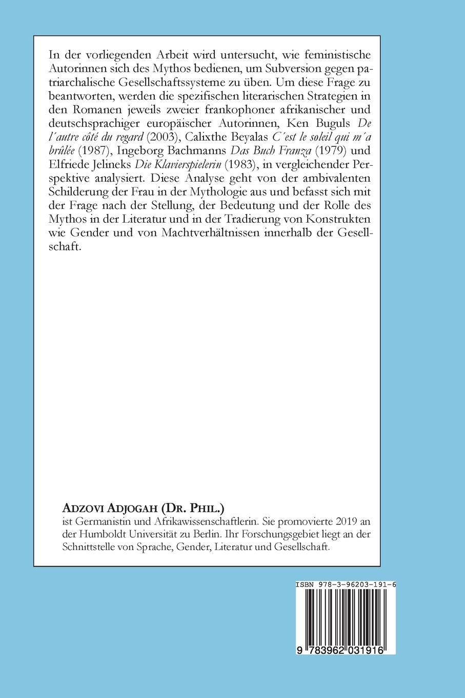 Rückseitencover Gender und Mythos