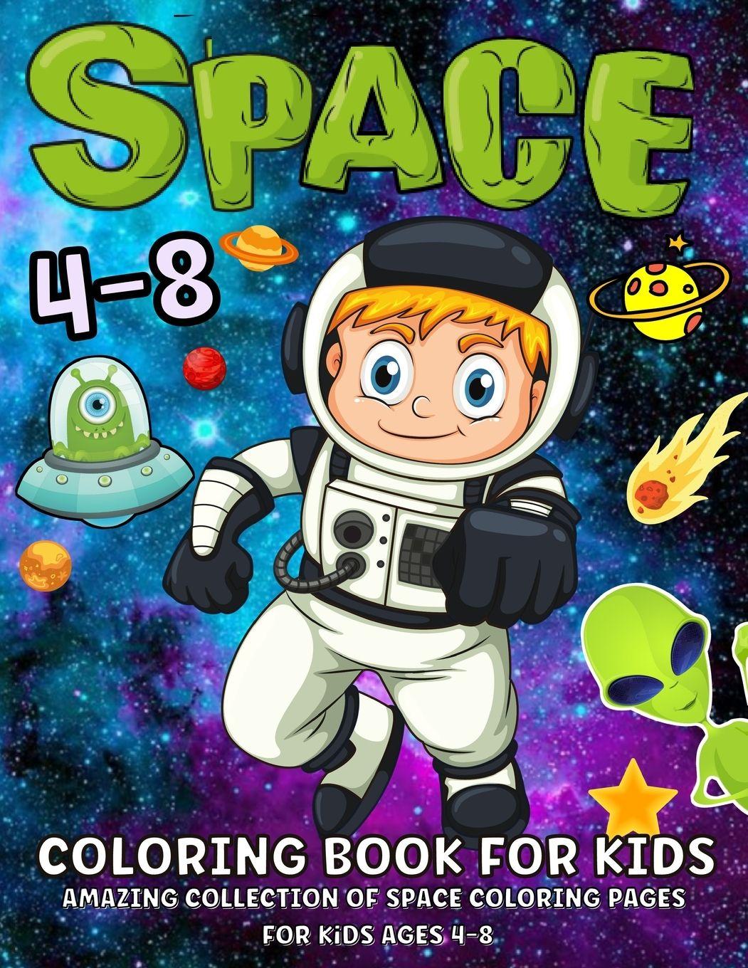 Vorderes Coverbild Space Coloring Book For Kids Ages 4-8