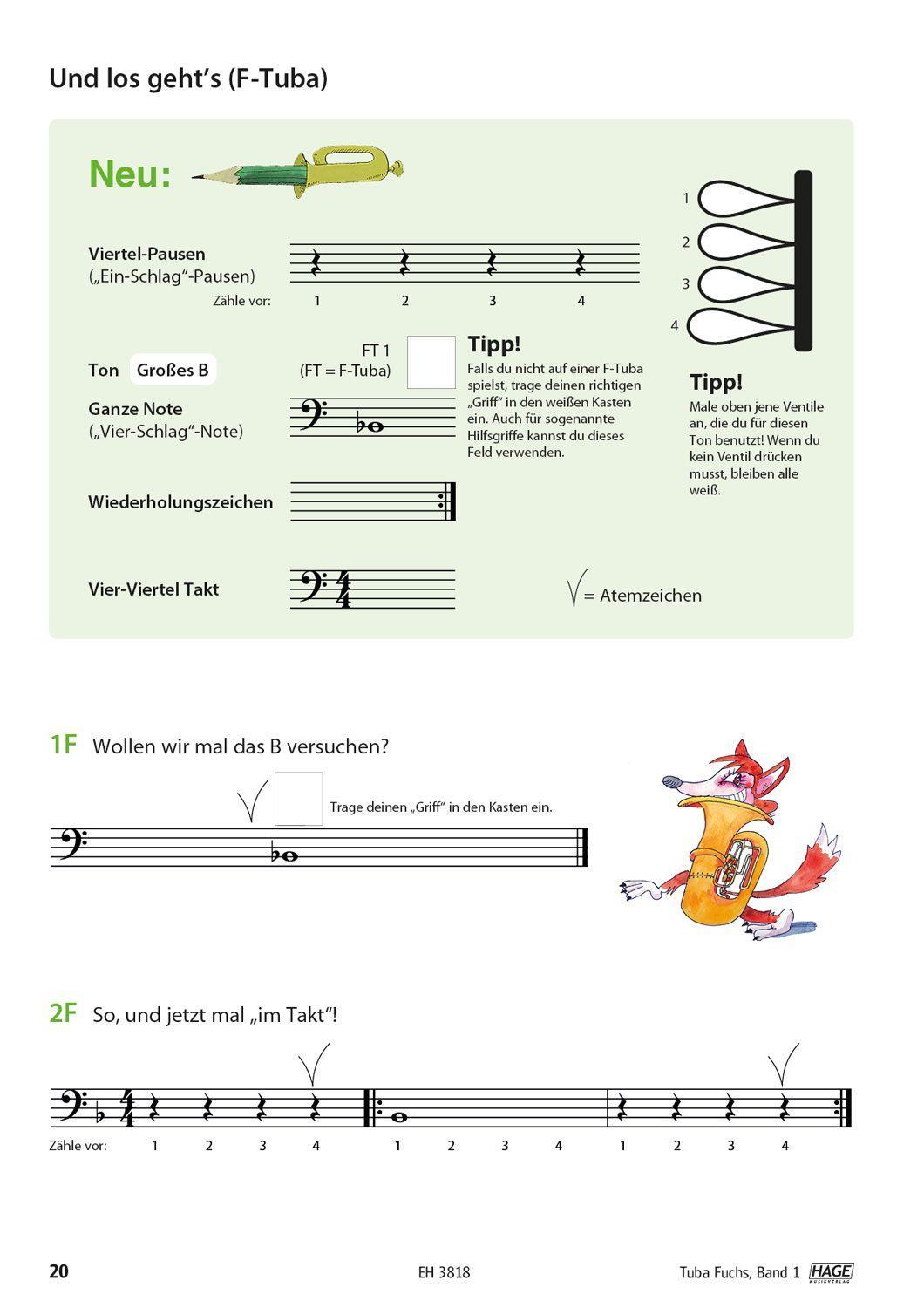 Beispielinhalt (Bild) Tuba Fuchs Band 1