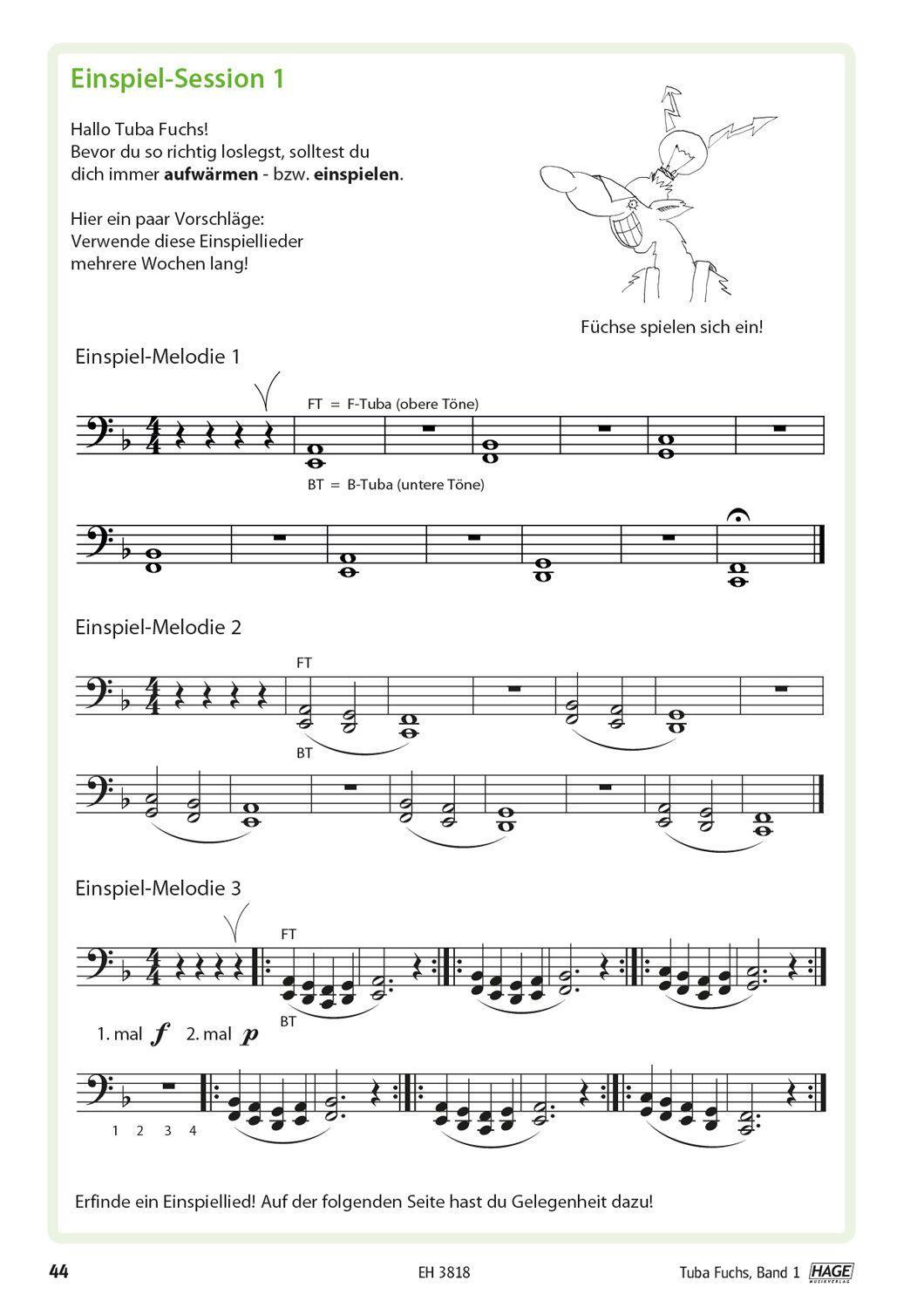 Beispielinhalt (Bild) Tuba Fuchs Band 1