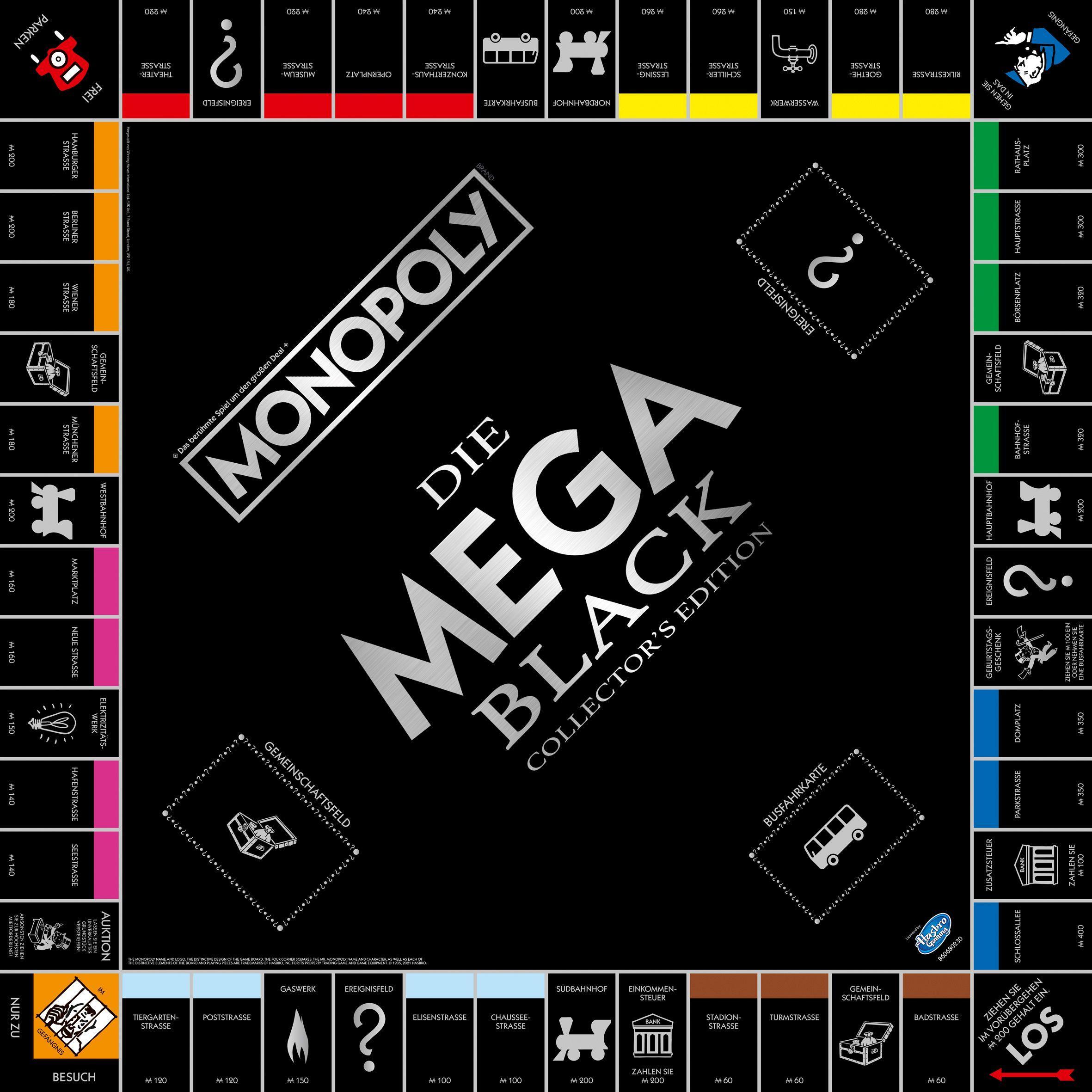 Beispielinhalt (Bild) Mega Monopoly Black Edition