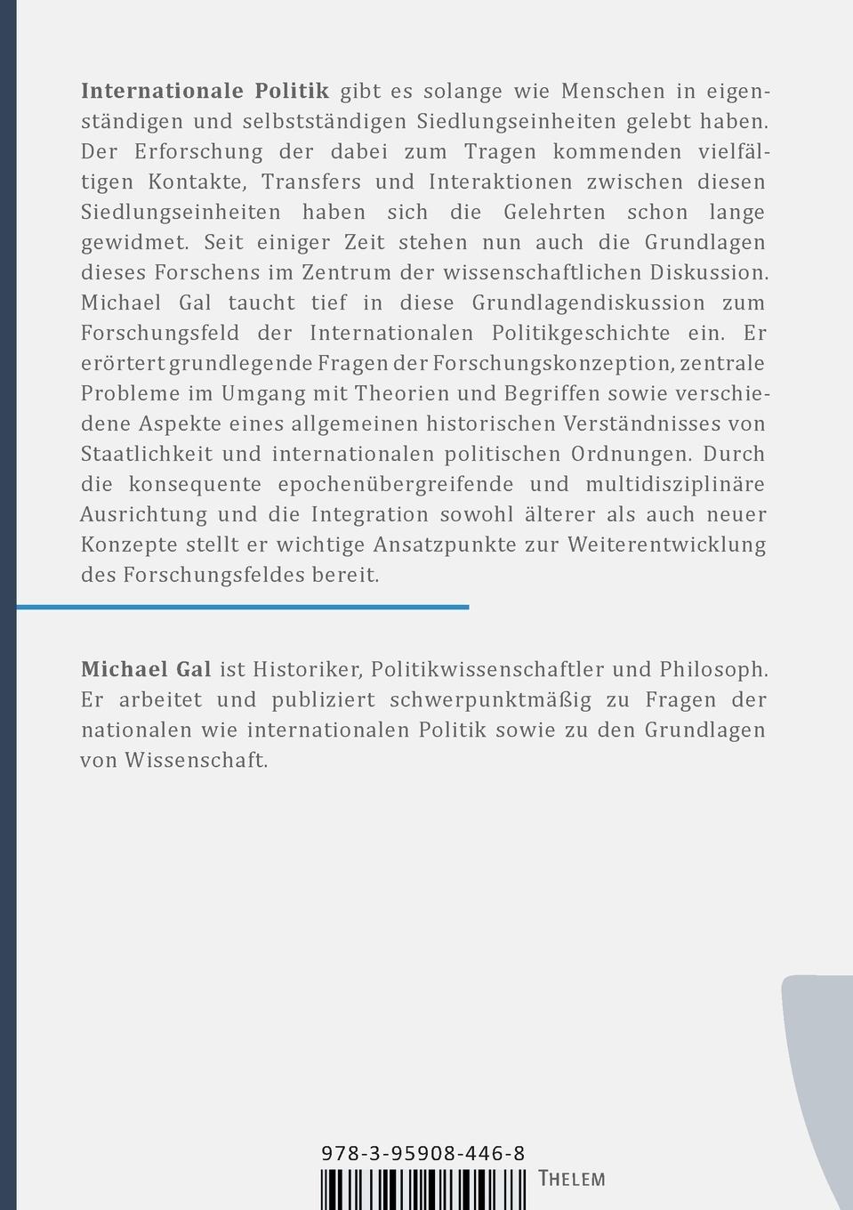 Rückseitencover Internationale Politikgeschichte