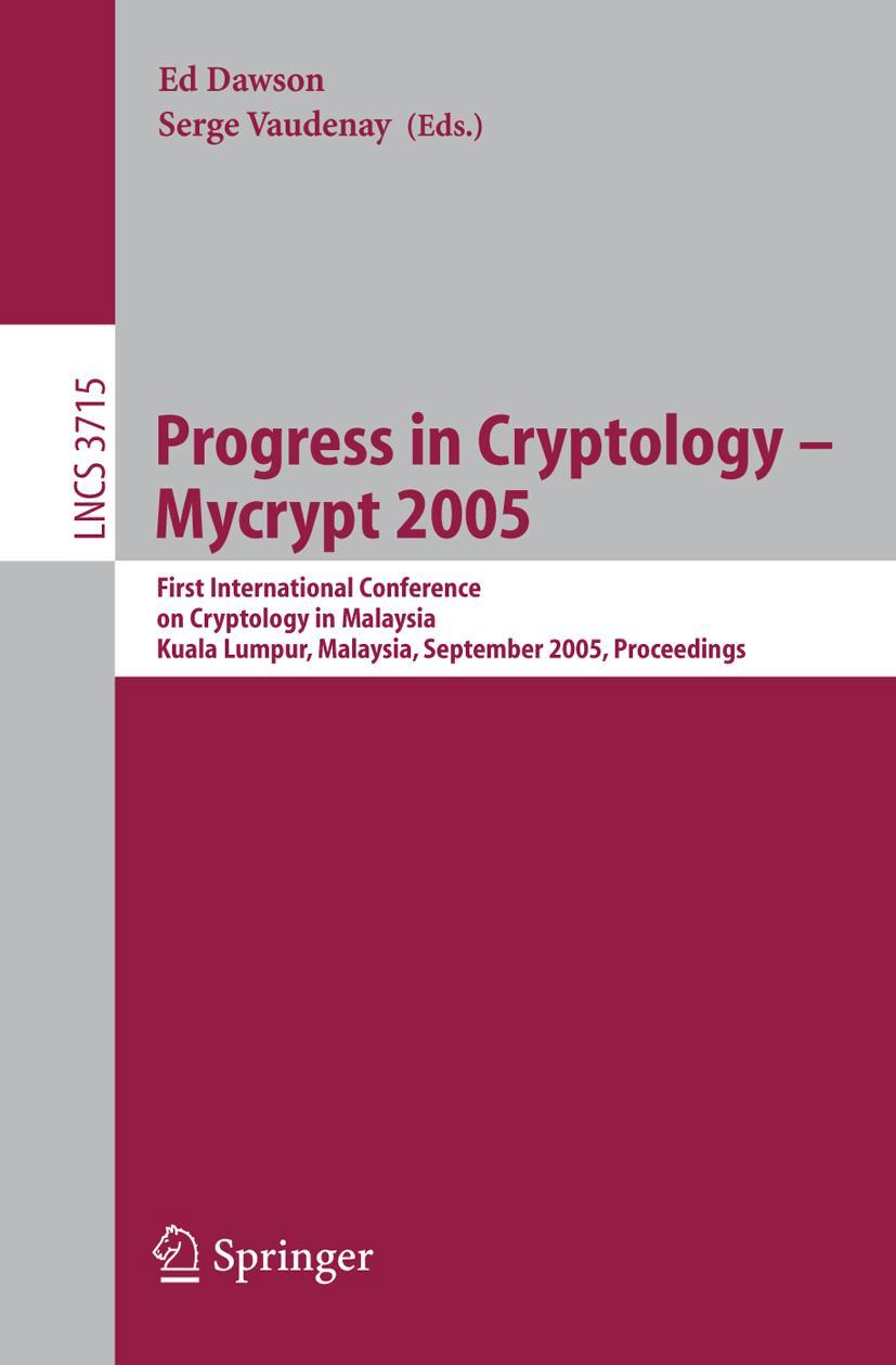 Vorderes Coverbild Progress in Cryptology - Mycrypt 2005