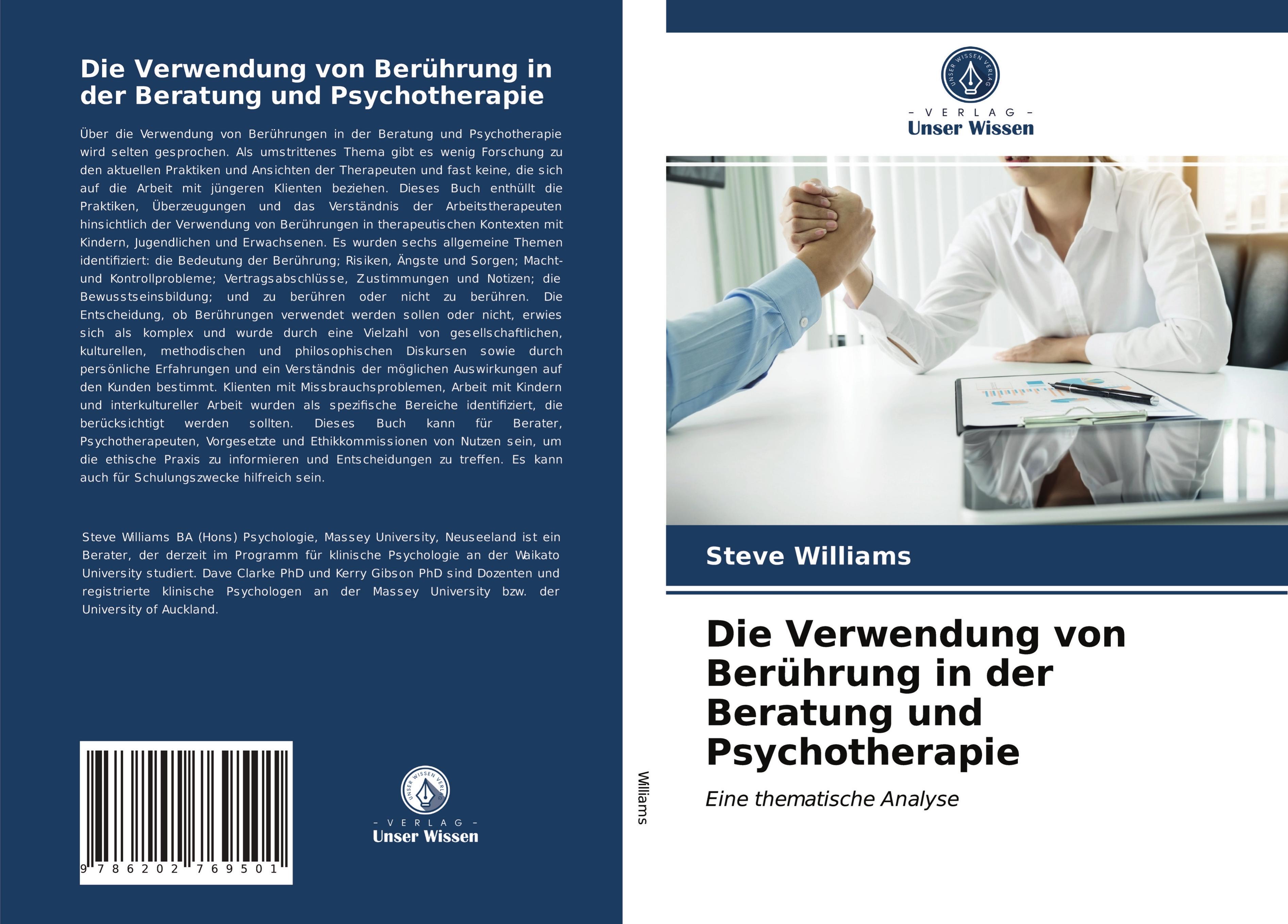 Vorderes Coverbild Die Verwendung von Berührung in der Beratung und Psychotherapie