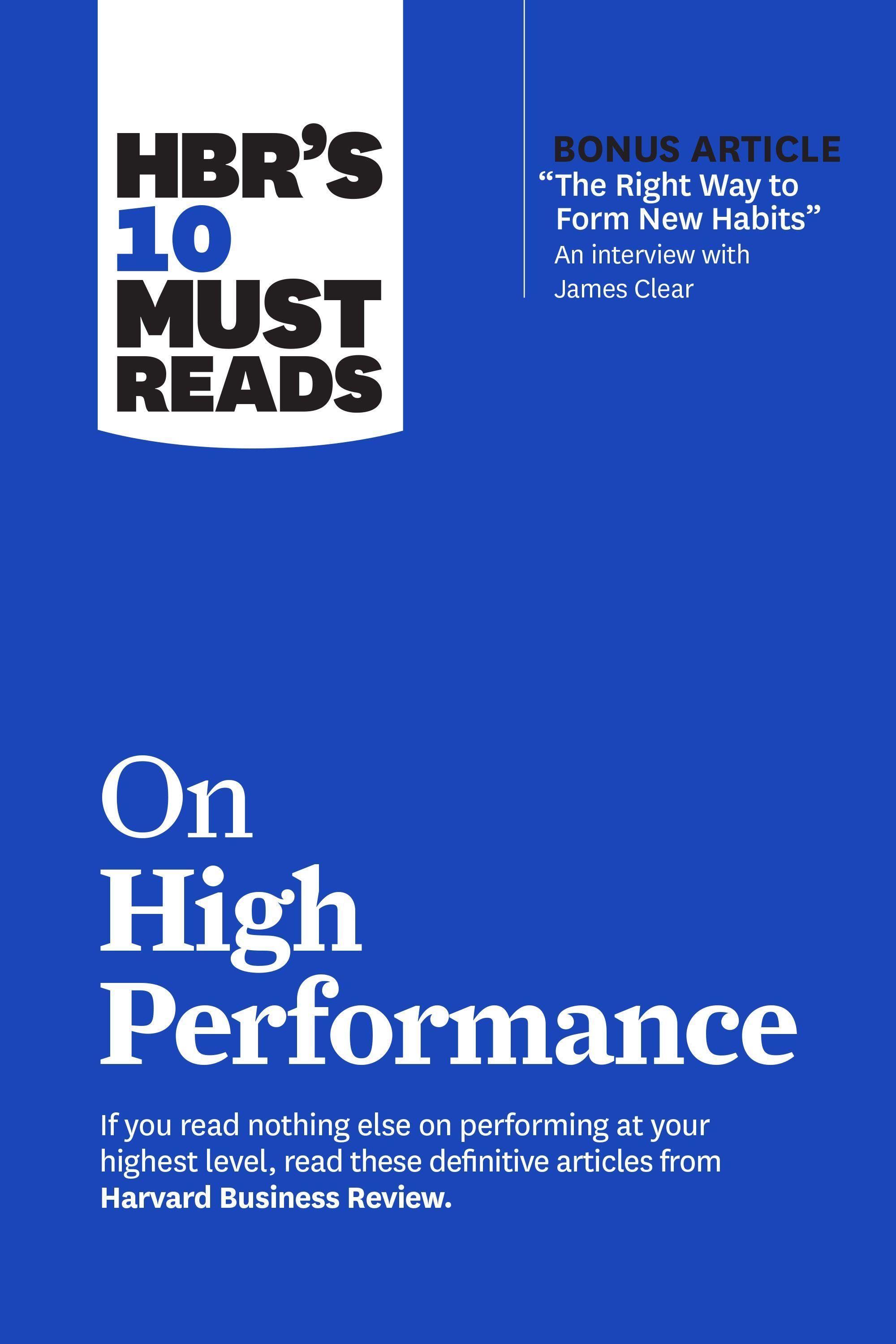 Vorderes Coverbild Hbr's 10 Must Reads on High Performance