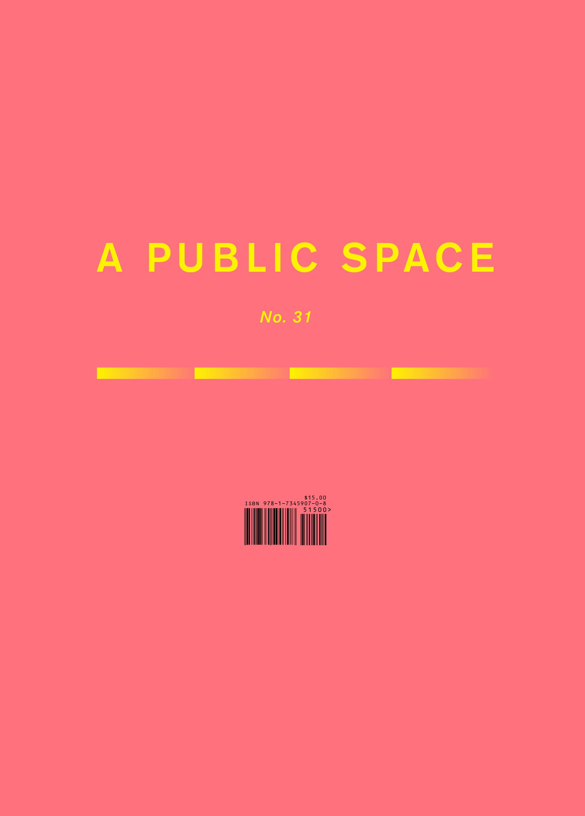 Vorderes Coverbild A Public Space No. 34