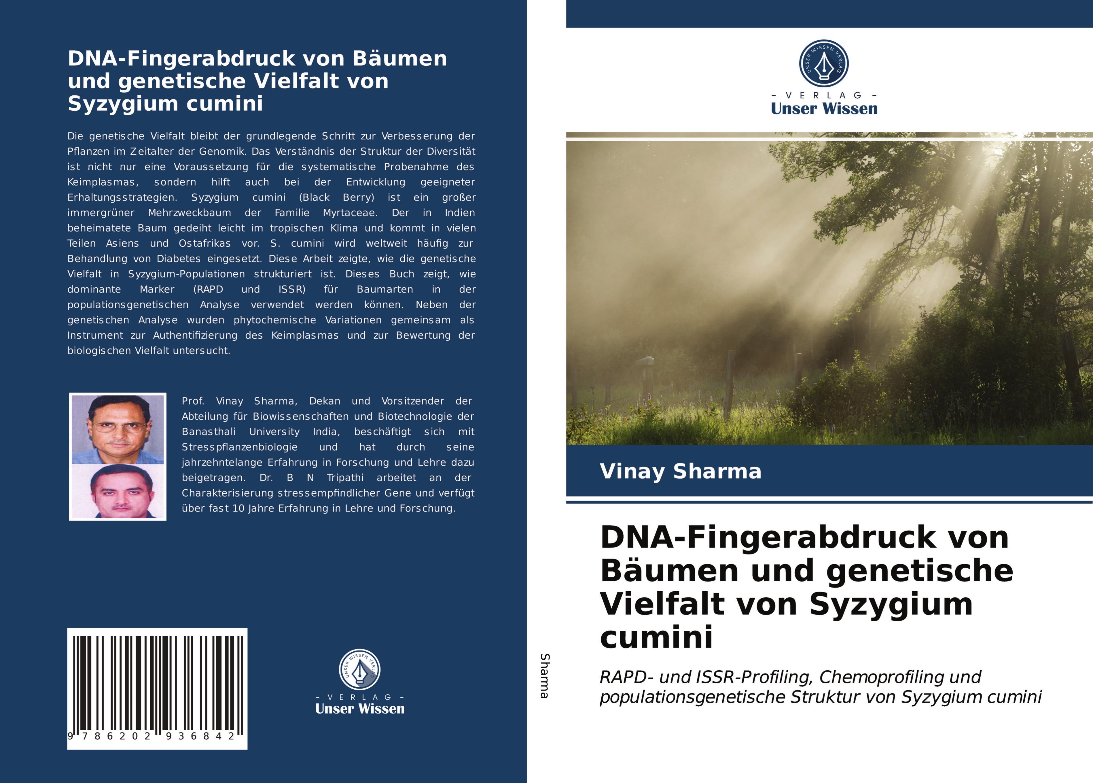 Vorderes Coverbild DNA-Fingerabdruck von Bäumen und genetische Vielfalt von Syzygium cumini
