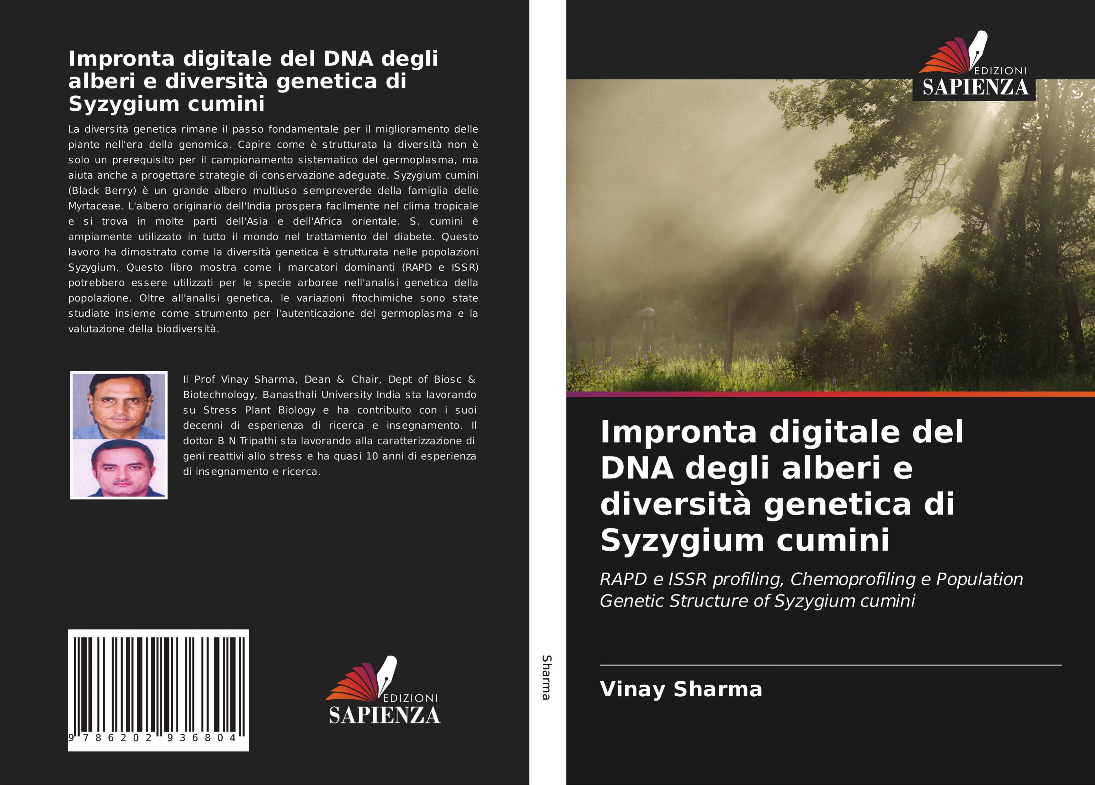 Vorderes Coverbild Impronta digitale del DNA degli alberi e diversità genetica di Syzygium cumini