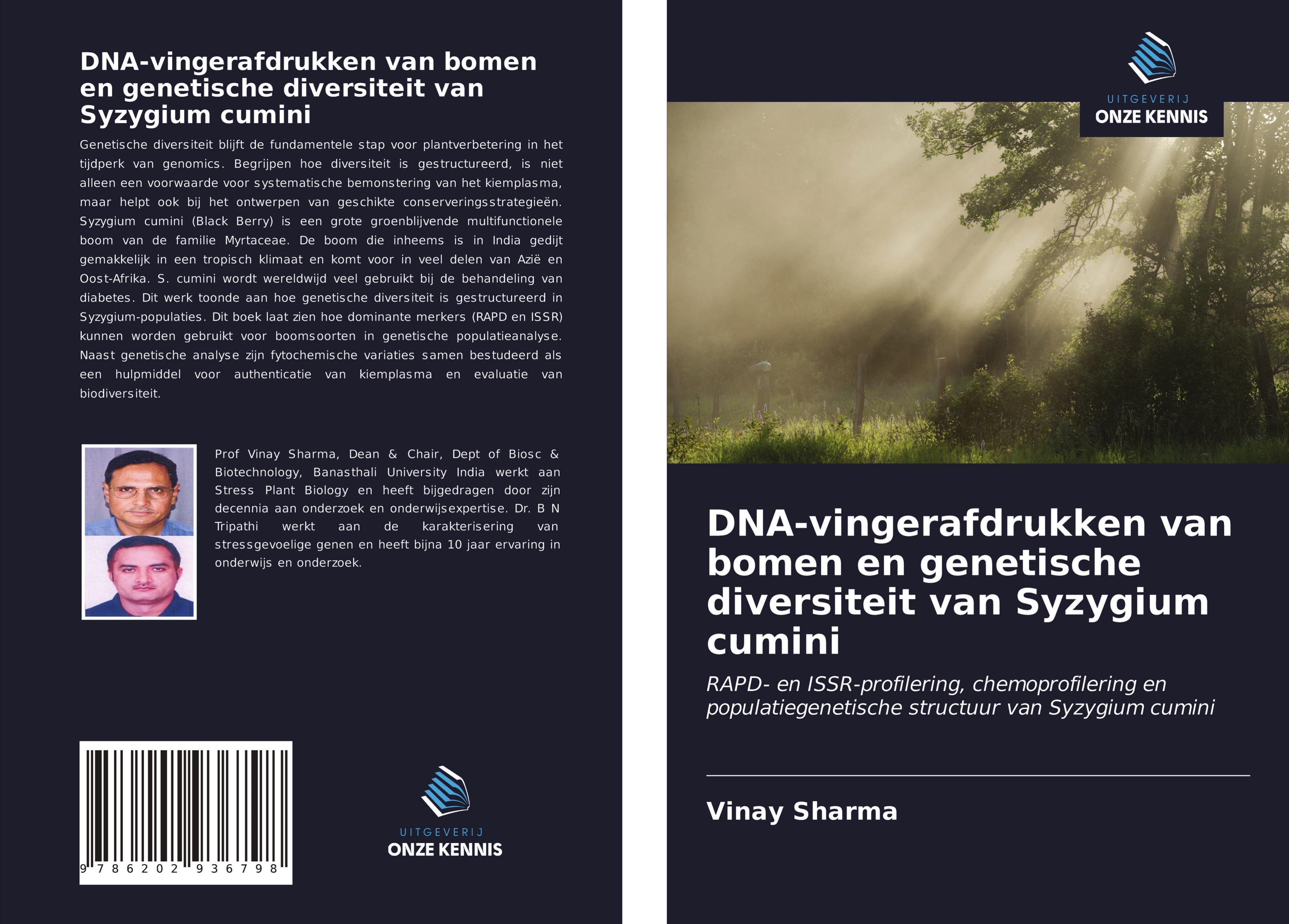 Vorderes Coverbild DNA-vingerafdrukken van bomen en genetische diversiteit van Syzygium cumini