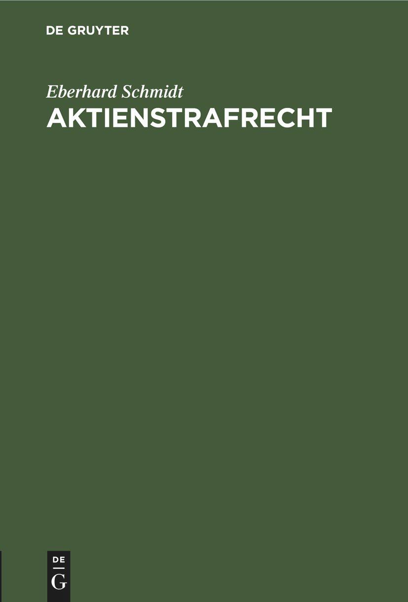 Vorderes Coverbild Aktienstrafrecht