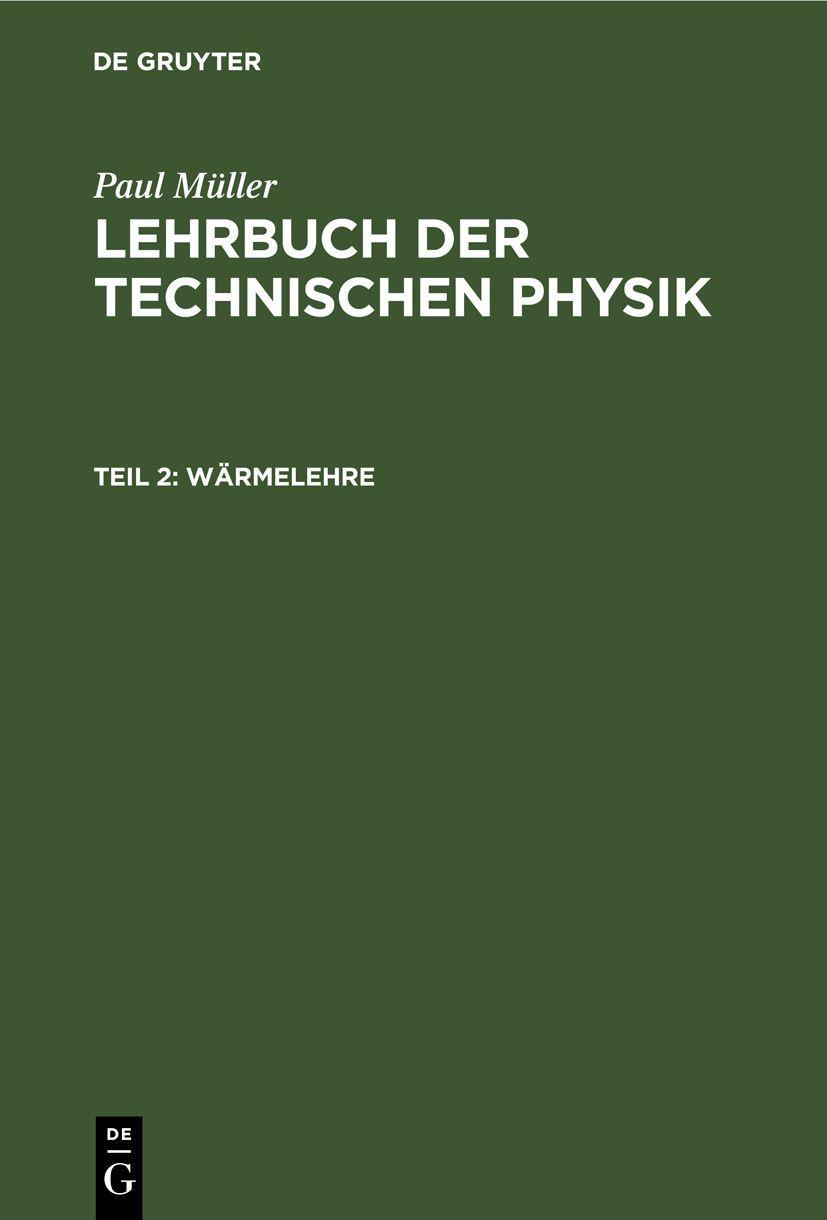 Vorderes Coverbild Wärmelehre