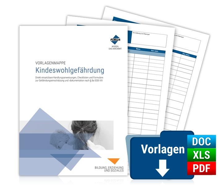 Vorderes Coverbild Vorlagenmappe Kindeswohlgefährdung
