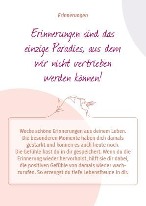 Beispielinhalt (Bild) Das Lebensfreude-Kartenset