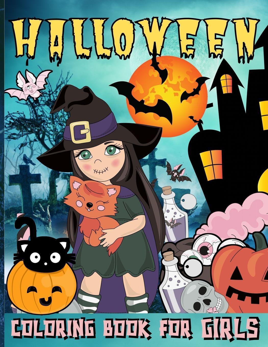 Vorderes Coverbild Halloween Coloring Book For Girls