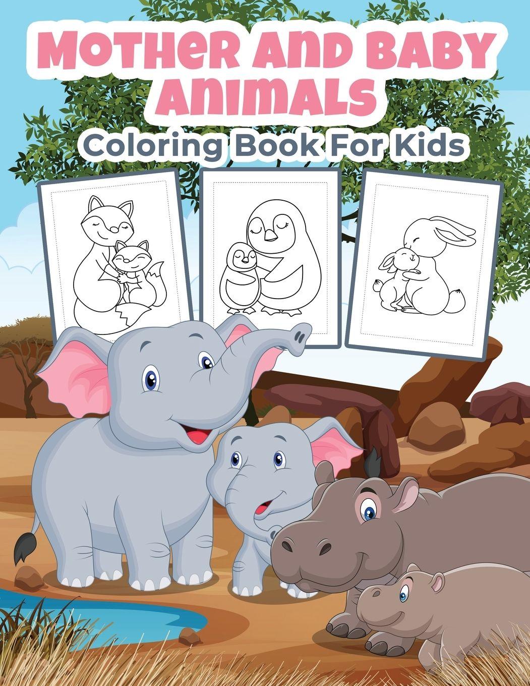 Vorderes Coverbild Mother and Baby Animals Coloring Book for Kids