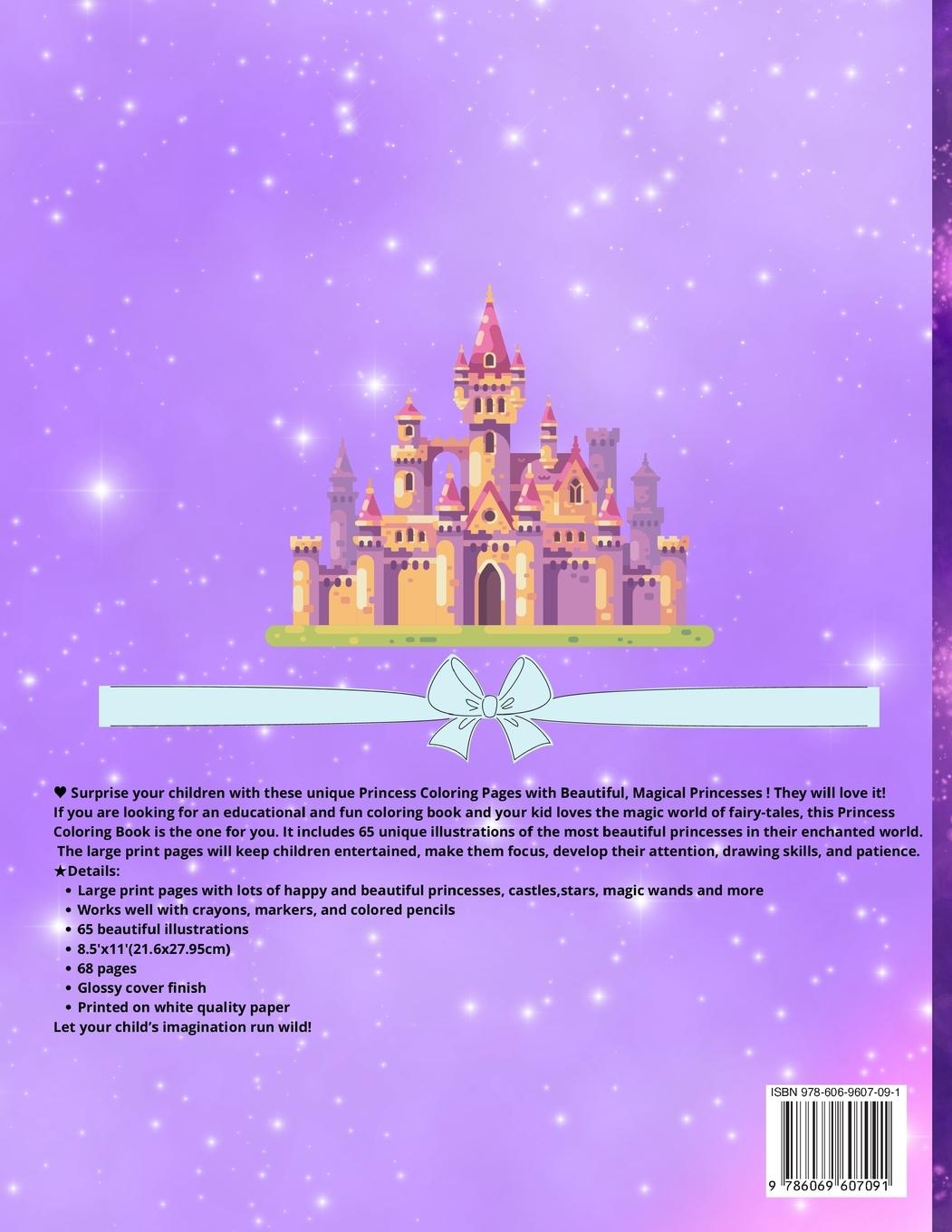 Rückseitencover Princess Coloring Book For Girls