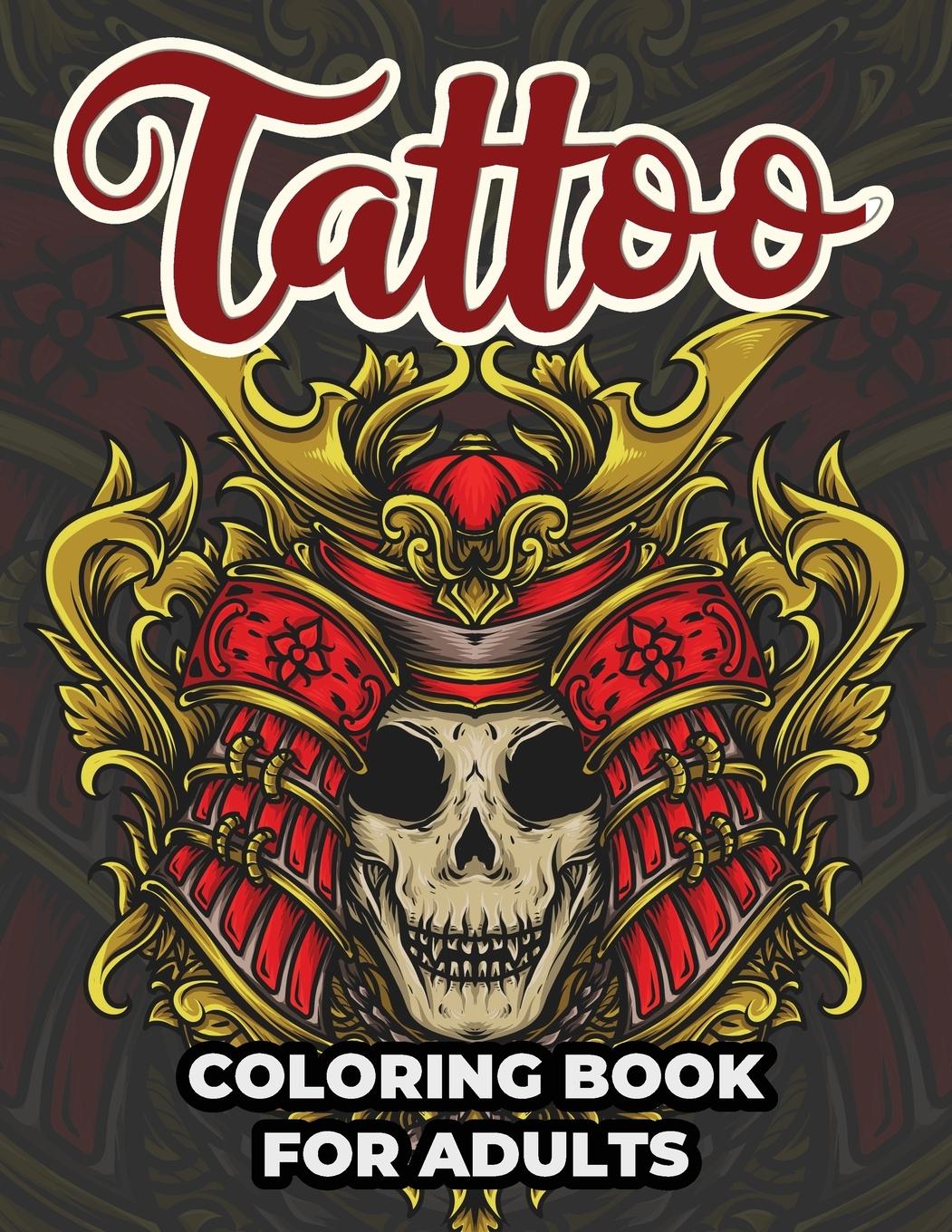 Vorderes Coverbild Tattoo Coloring Book For Adults
