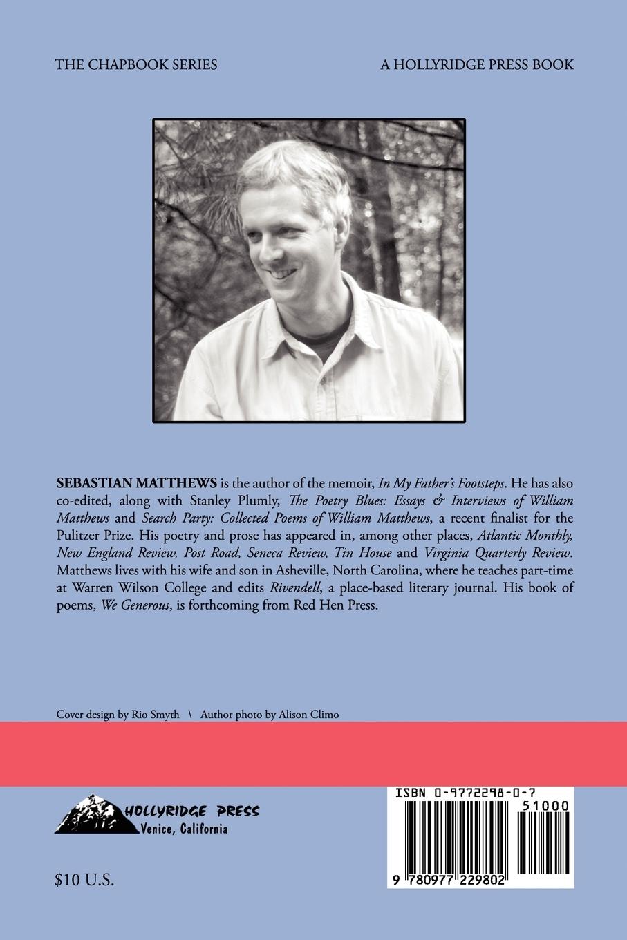 Rückseitencover Coming To Flood (The Hollyridge Press Chapbook Series)