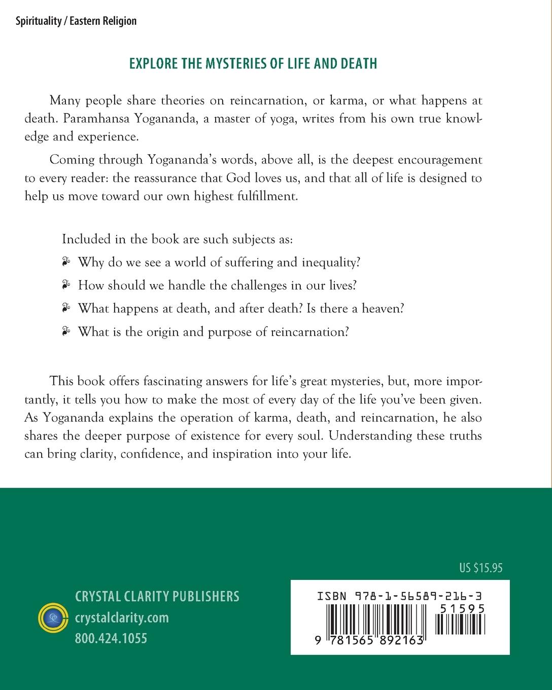 Rückseitencover Karma and Reincarnation