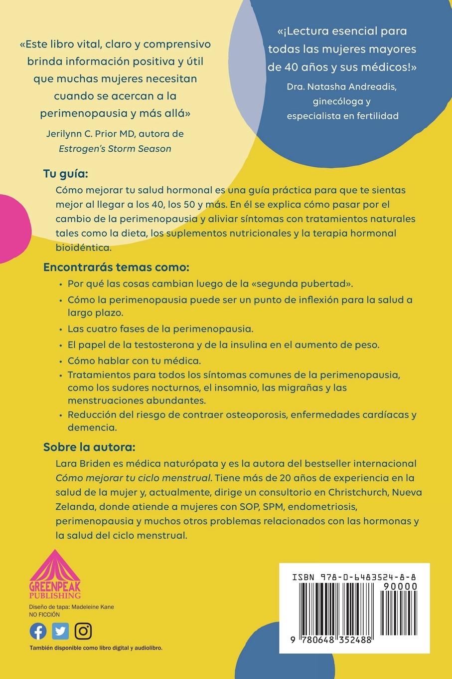 Rückseitencover Cómo mejorar tu salud hormonal