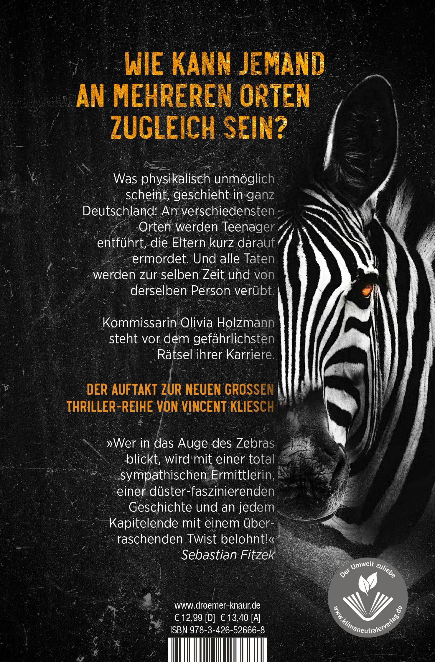 Rückseitencover Im Auge des Zebras