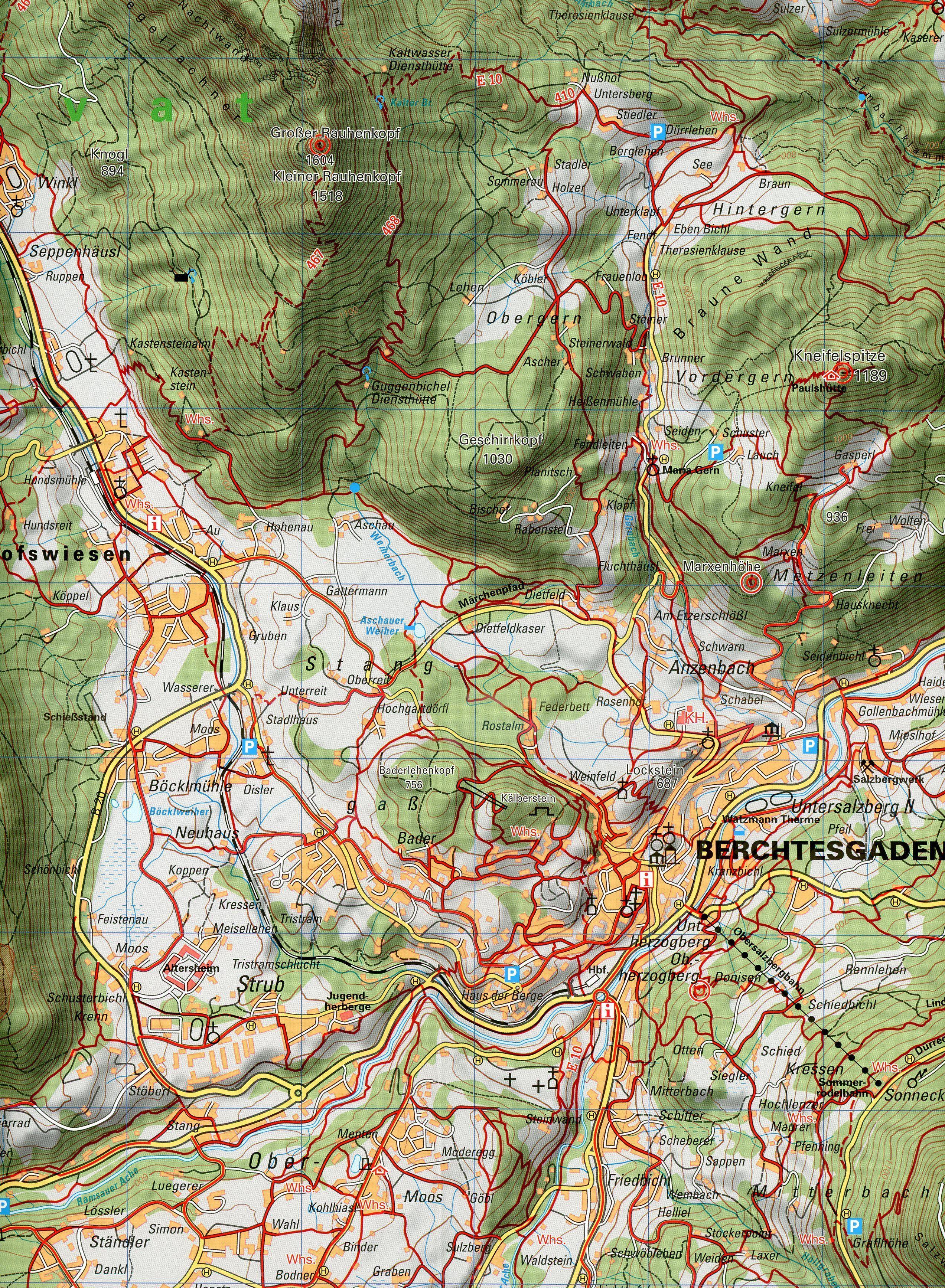 Beispielinhalt (Bild) Wanderkarte Berchtesgadener Alpen 1 : 25 000