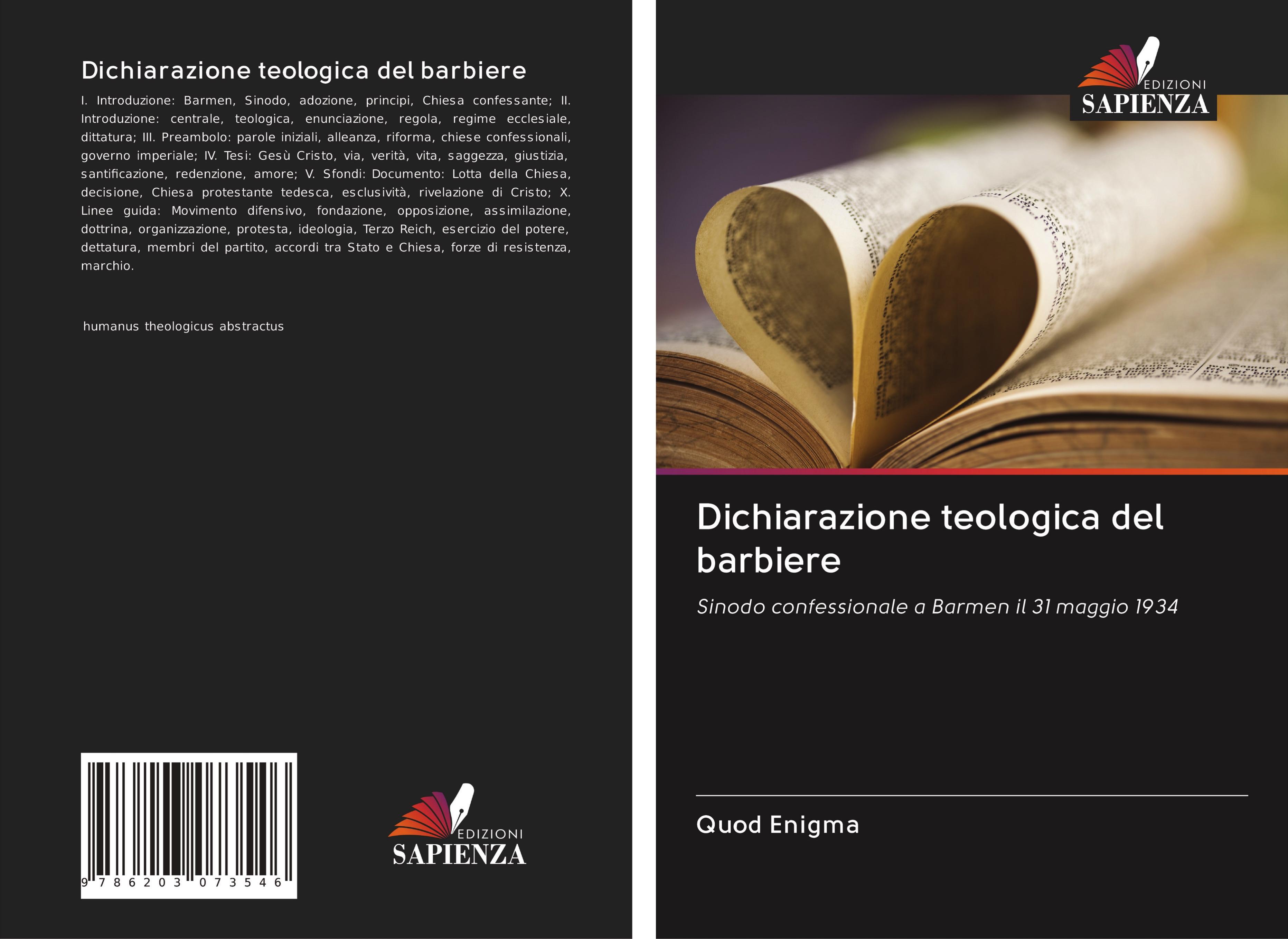 Vorderes Coverbild Dichiarazione teologica del barbiere