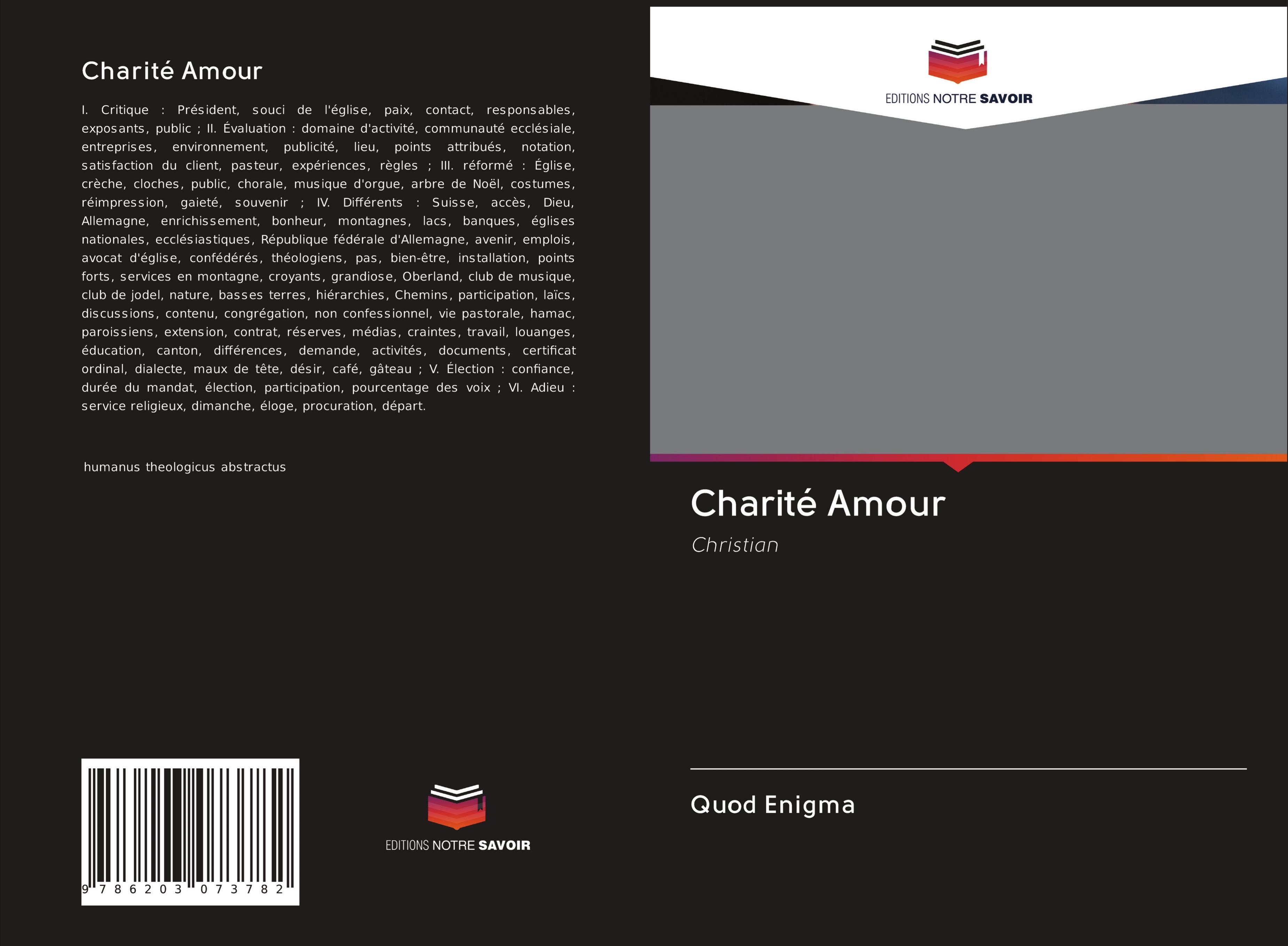 Vorderes Coverbild Charité Amour