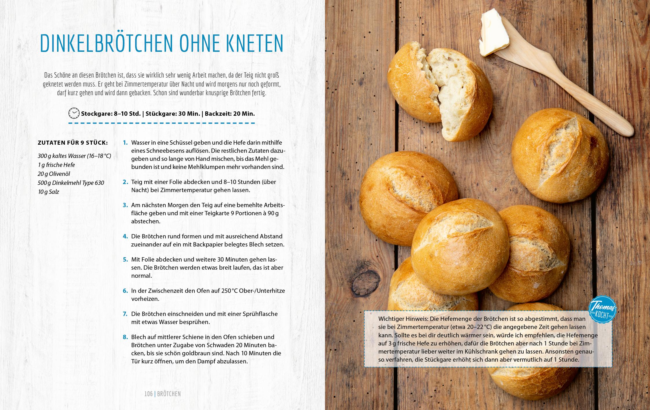 Beispielinhalt (Bild) Thomas kocht: Brot, Brötchen und Gebäck