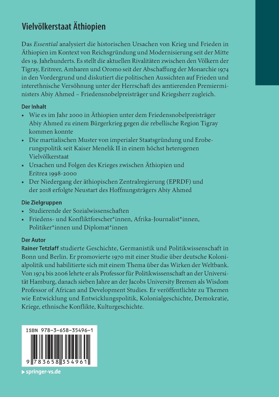 Rückseitencover Vielvölkerstaat Äthiopien