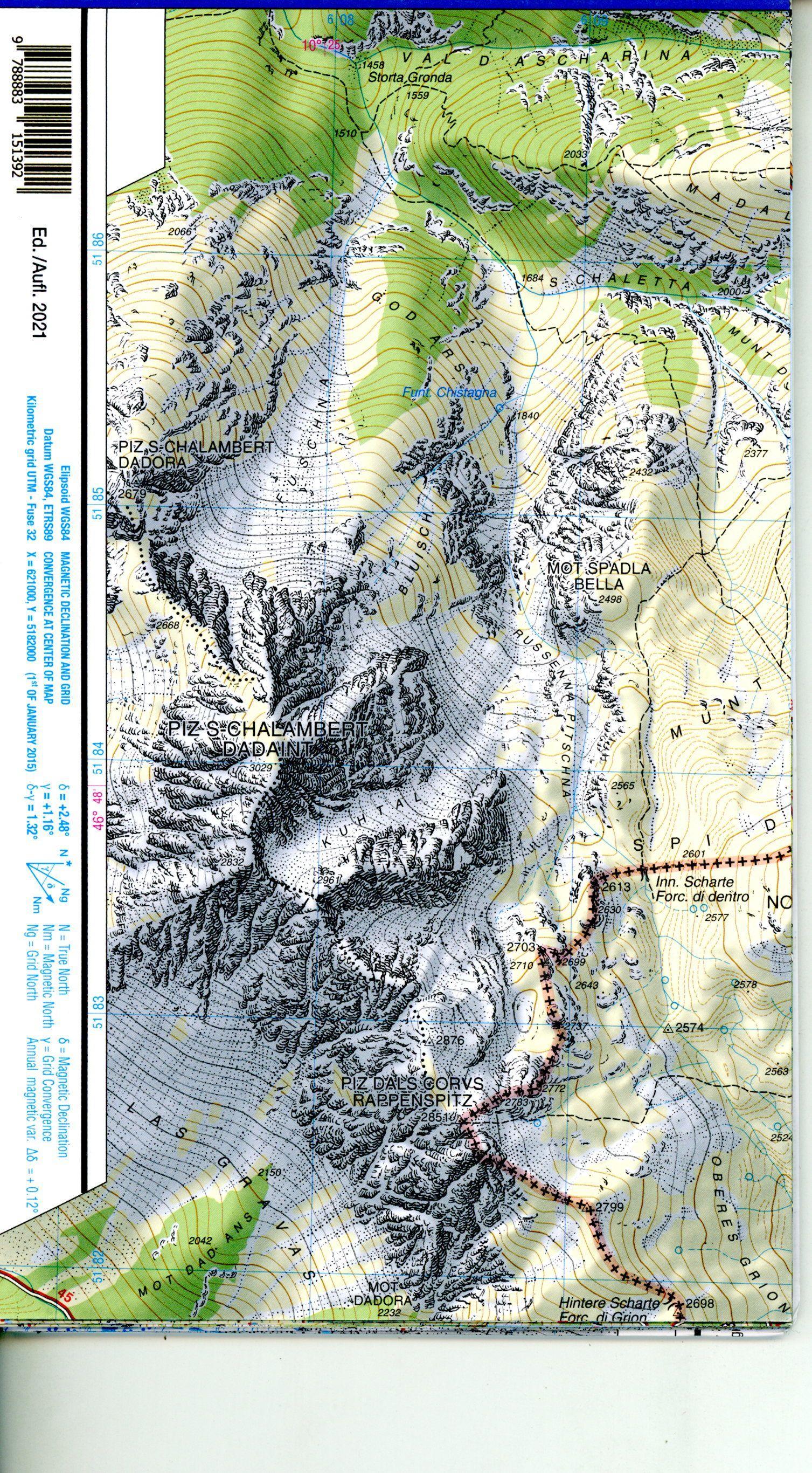 Beispielinhalt (Bild) Vinschgauer Oberland 1:25 000