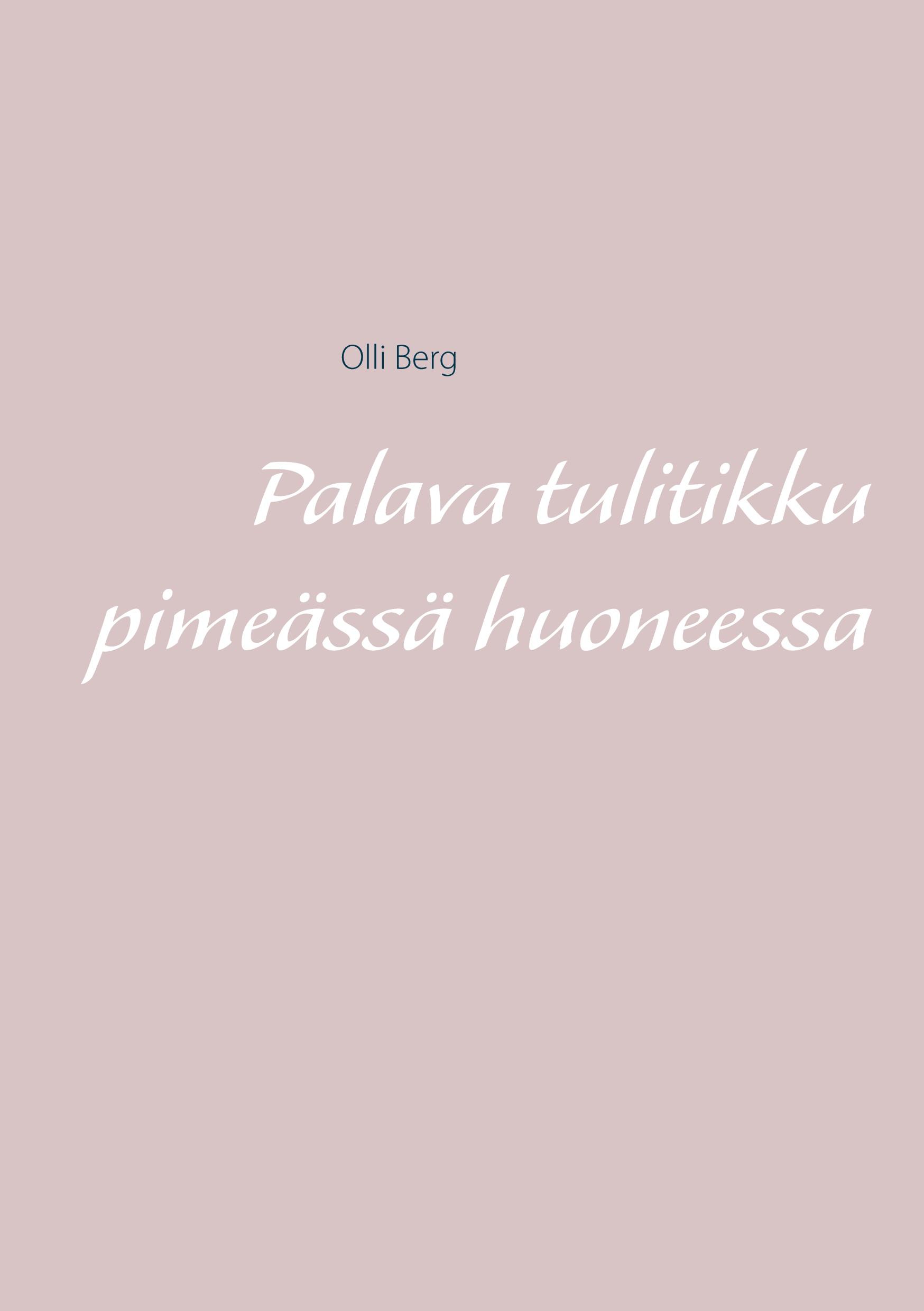 Vorderes Coverbild Palava tulitikku pimeässä huoneessa