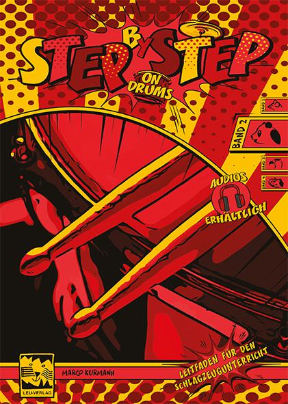Vorderes Coverbild Step by Step on Drums Band 2