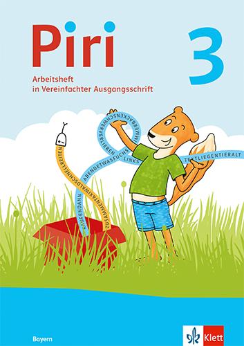 Vorderes Coverbild Piri 3. Arbeitsheft in Vereinfachter Ausgangsschrift Klasse 3.  Ausgabe Bayern