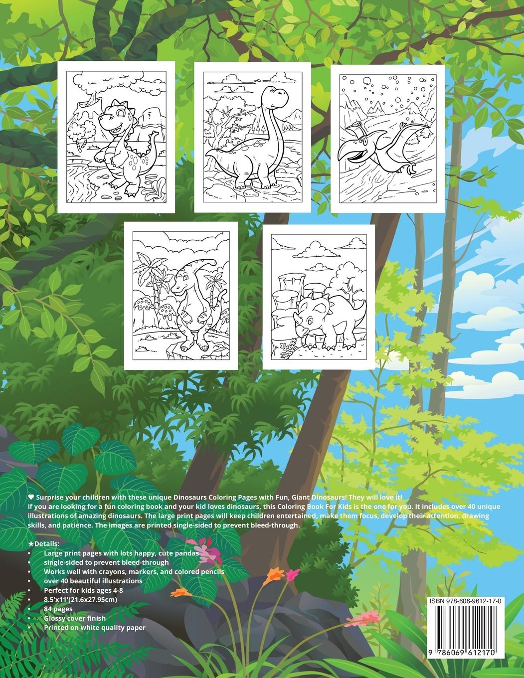 Rückseitencover Dinosaur Coloring Book