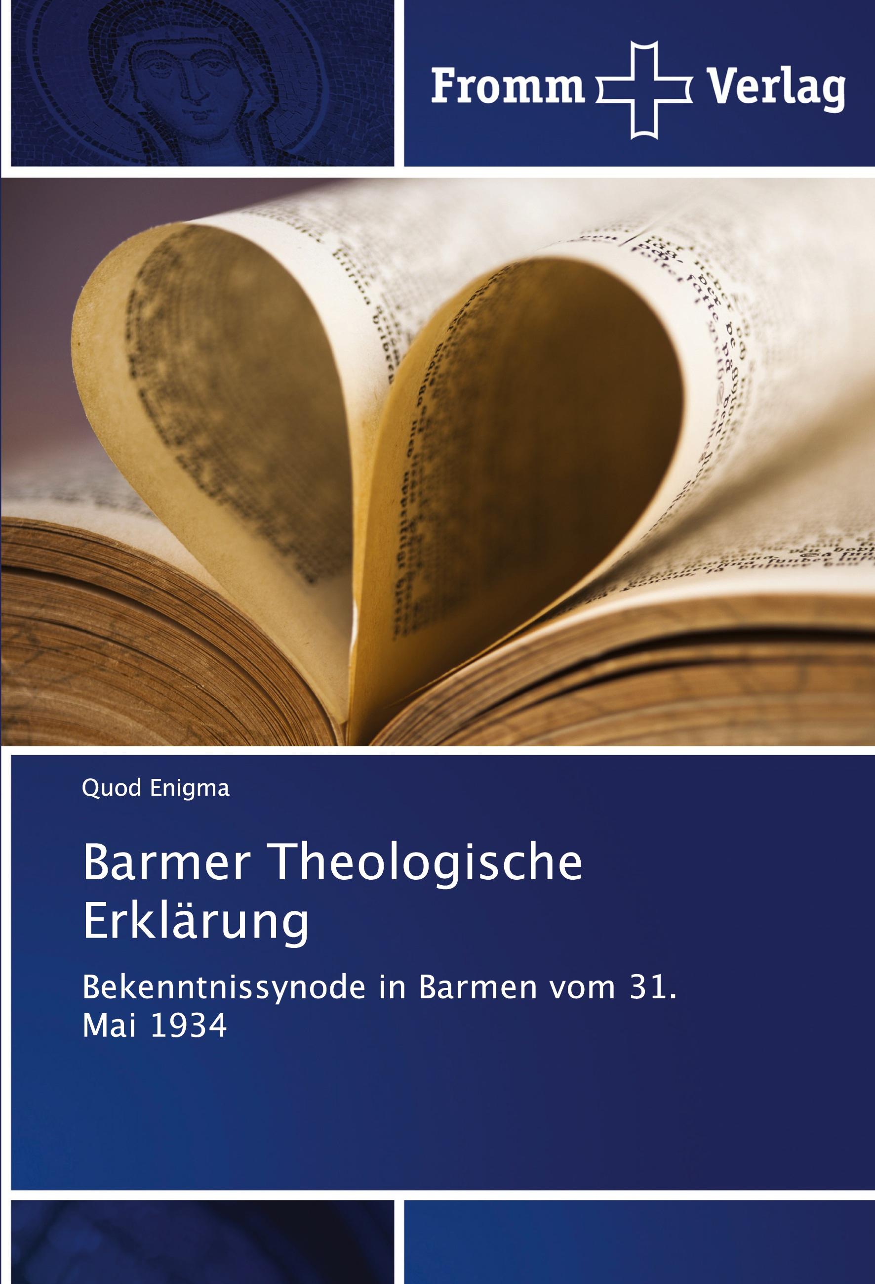 Vorderes Coverbild Barmer Theologische Erklärung