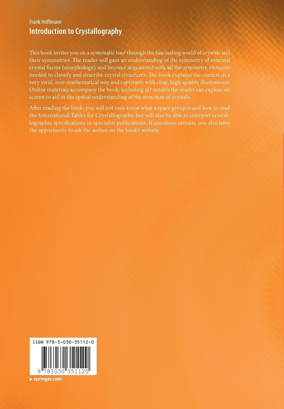 Rückseitencover Introduction to Crystallography