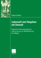 Vorderes Coverbild Lebensstil und Umgehen mit Umwelt