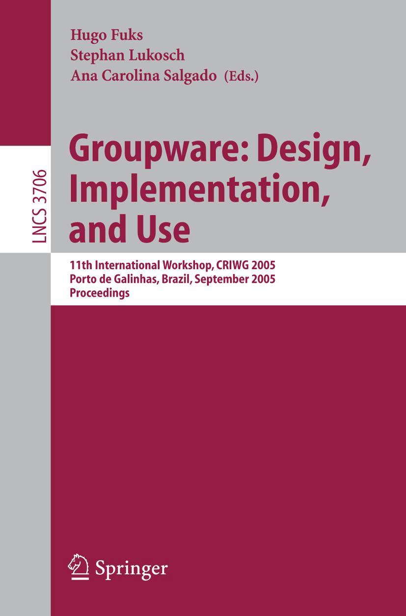 Vorderes Coverbild Groupware: Design, Implementation, and Use