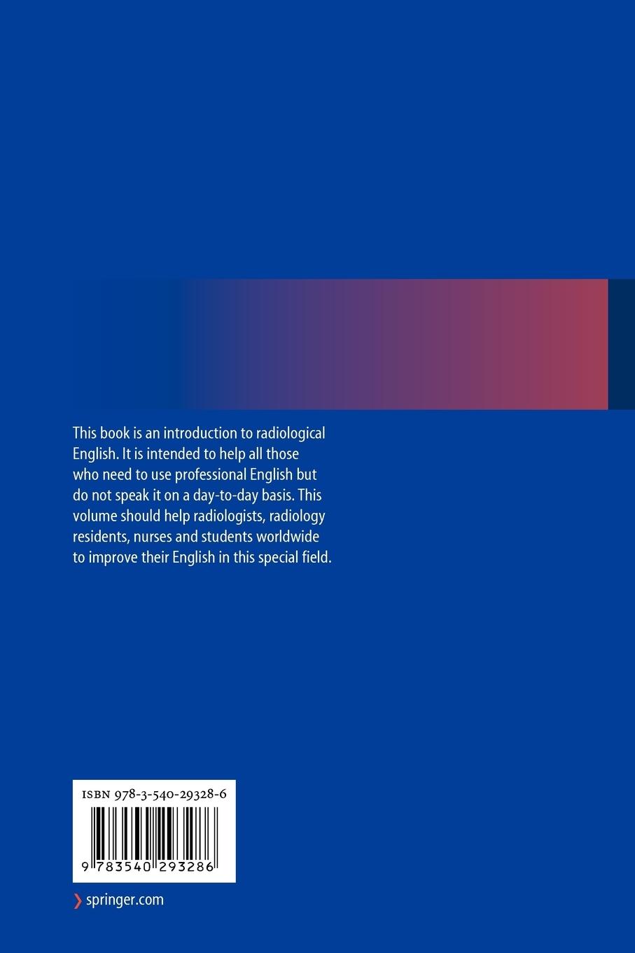 Rückseitencover Radiological English