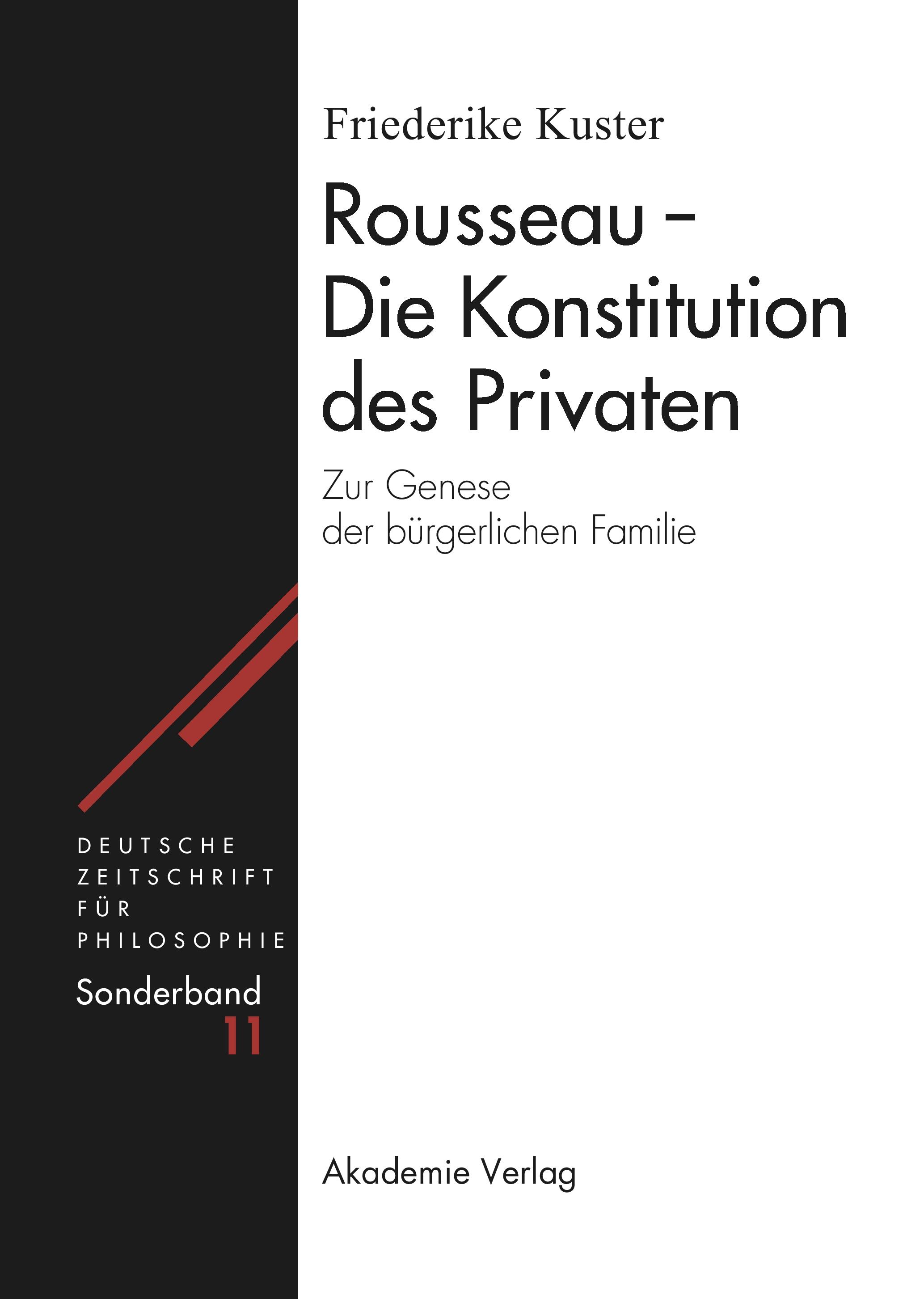 Vorderes Coverbild Rousseau - Die Konstitution des Privaten