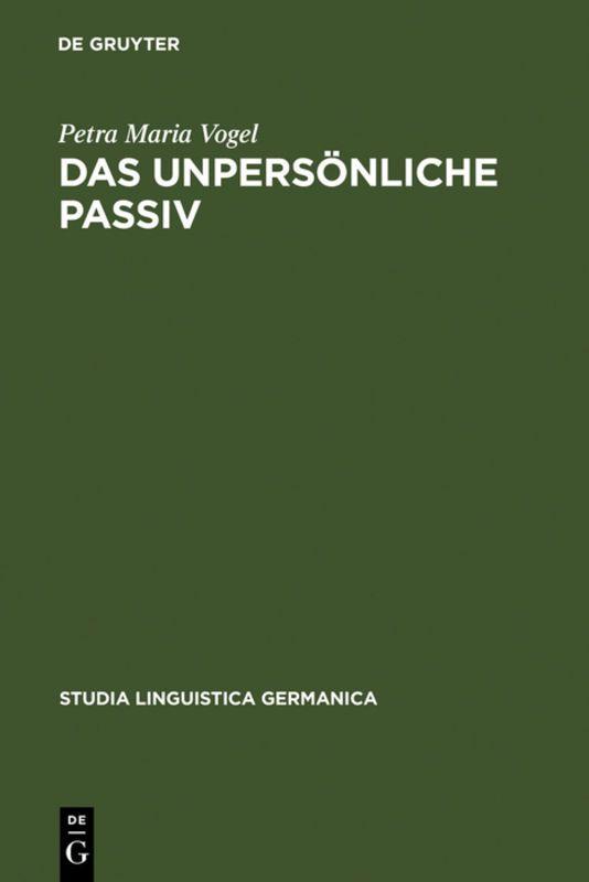 Vorderes Coverbild Das unpersönliche Passiv