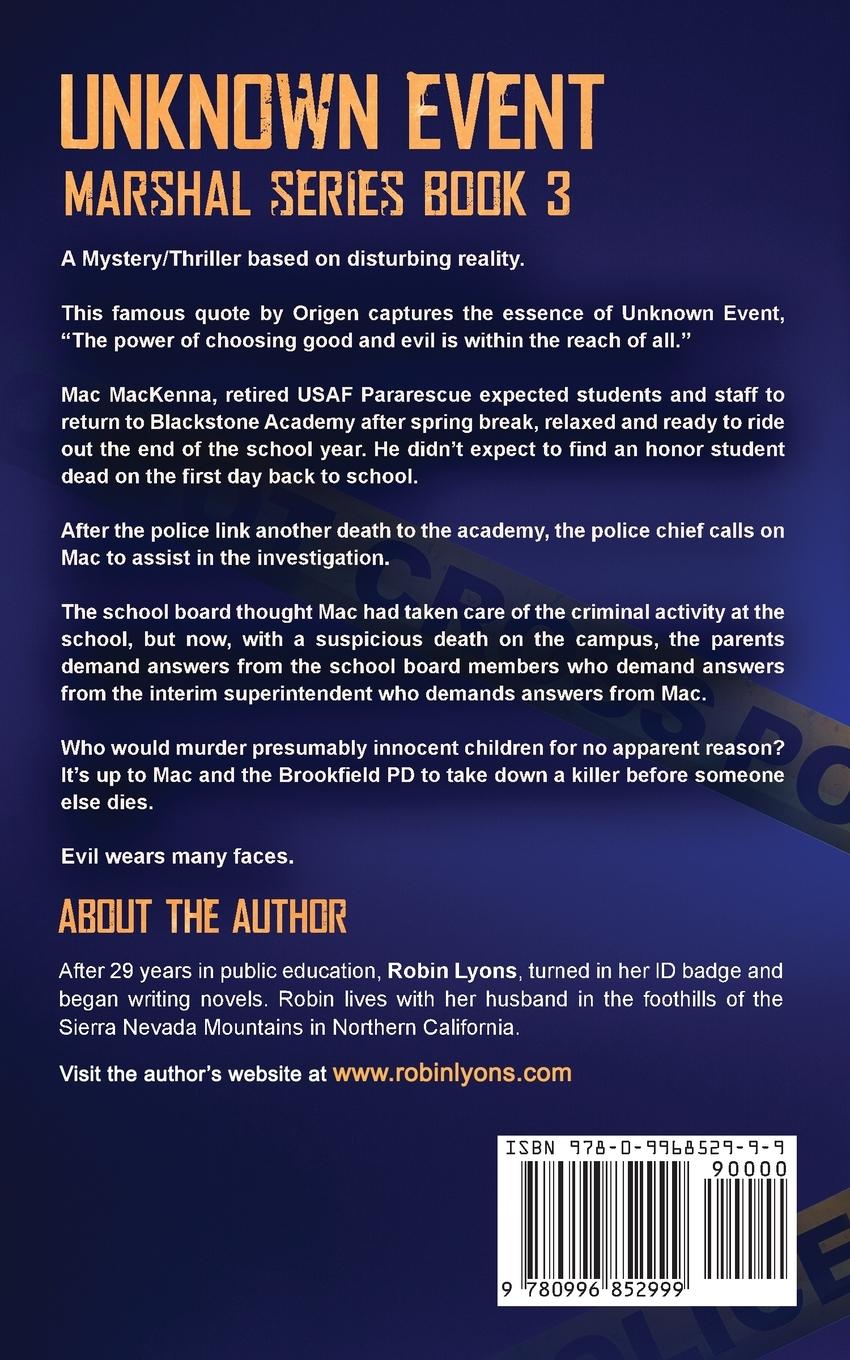 Rückseitencover UNKNOWN EVENT (School Marshal Novel Book 3)