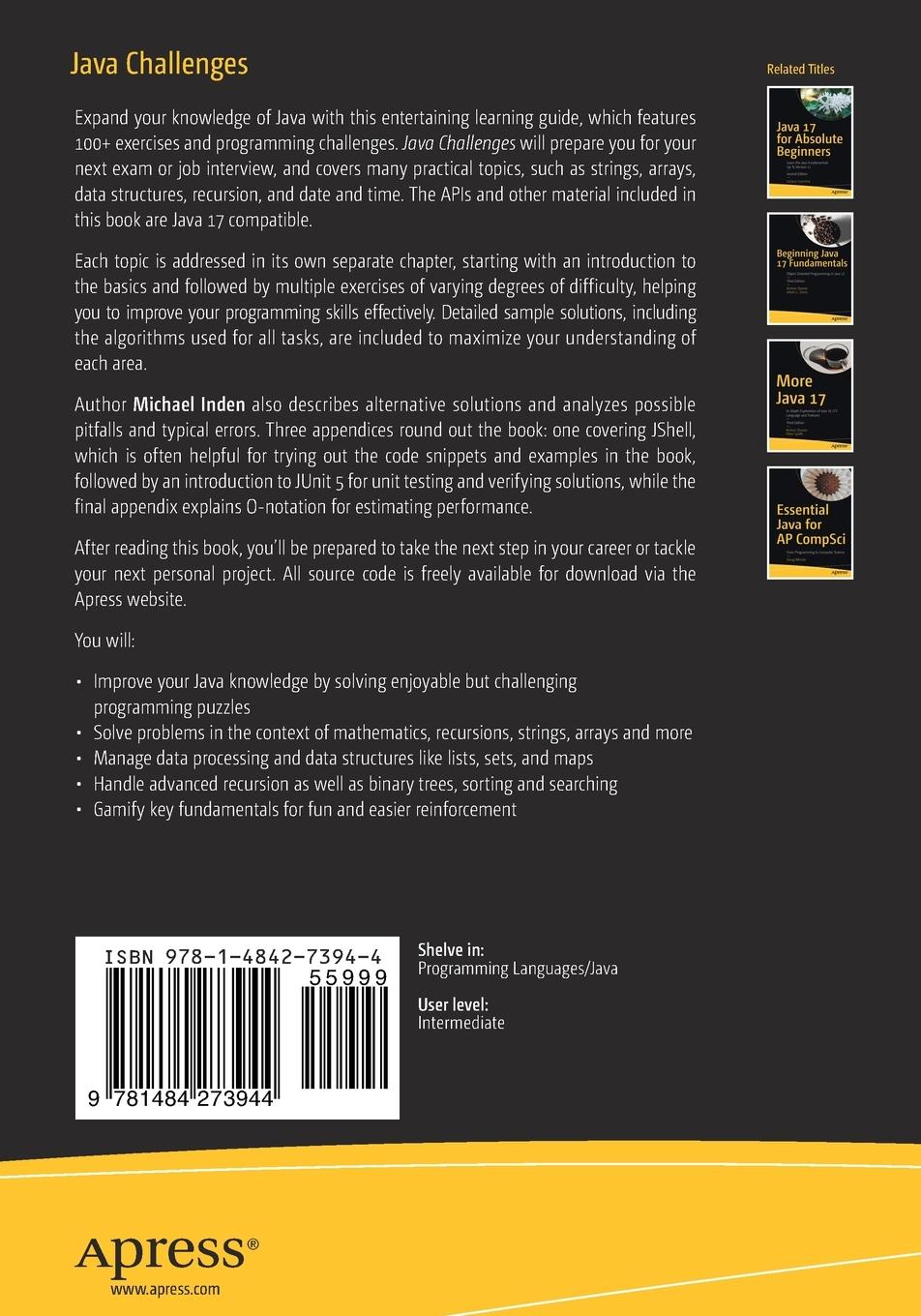 Rückseitencover Java Challenges