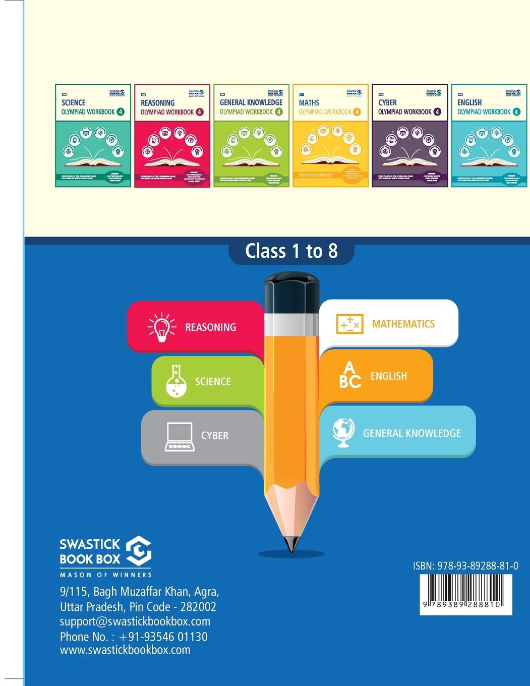 Rückseitencover All in One Olympiad Workbook for Reasoning, Maths & Science - Class 4