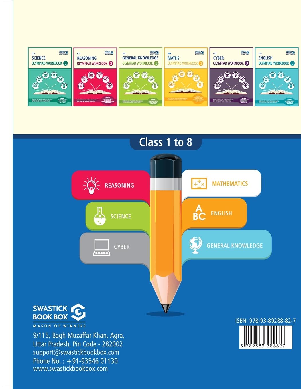 Rückseitencover All in One Olympiad Workbook for Reasoning, Maths & Science - Class 3