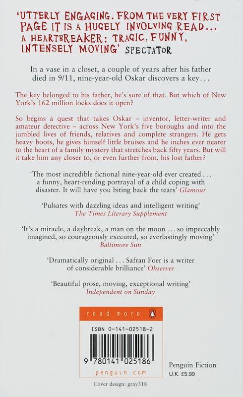 Rückseitencover Extremely Loud and Incredibly Close