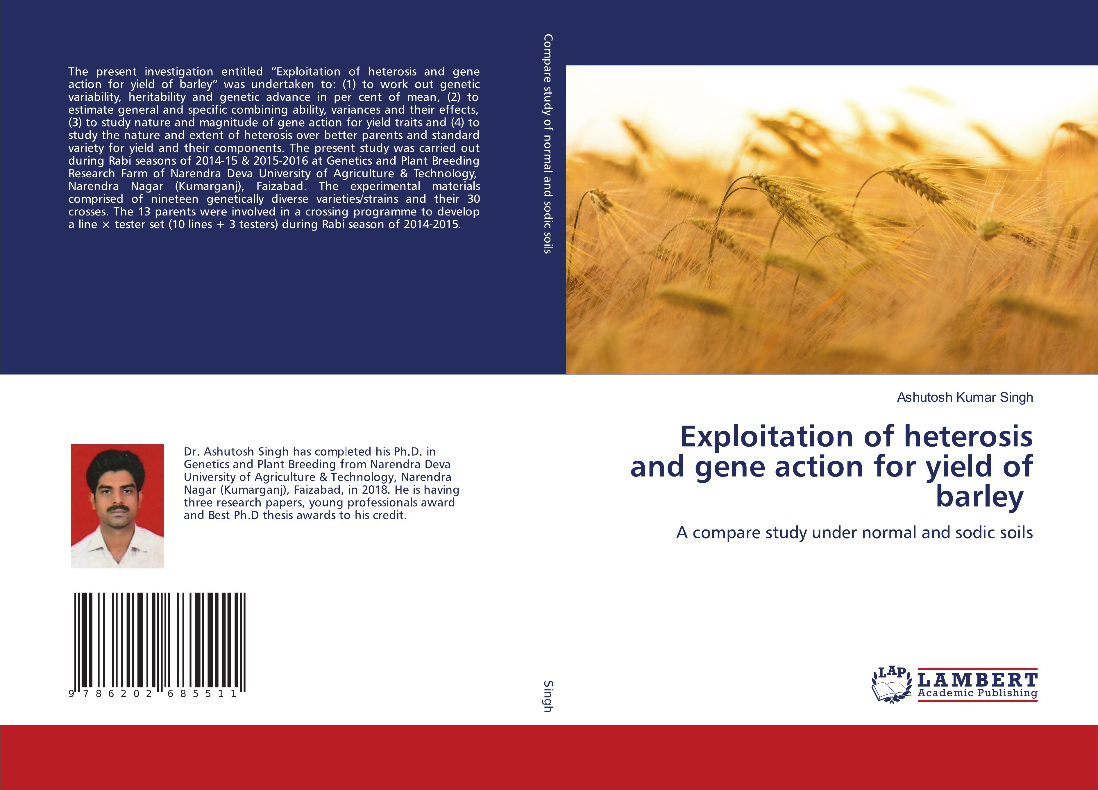 Vorderes Coverbild Exploitation of heterosis and gene action for yield of barley
