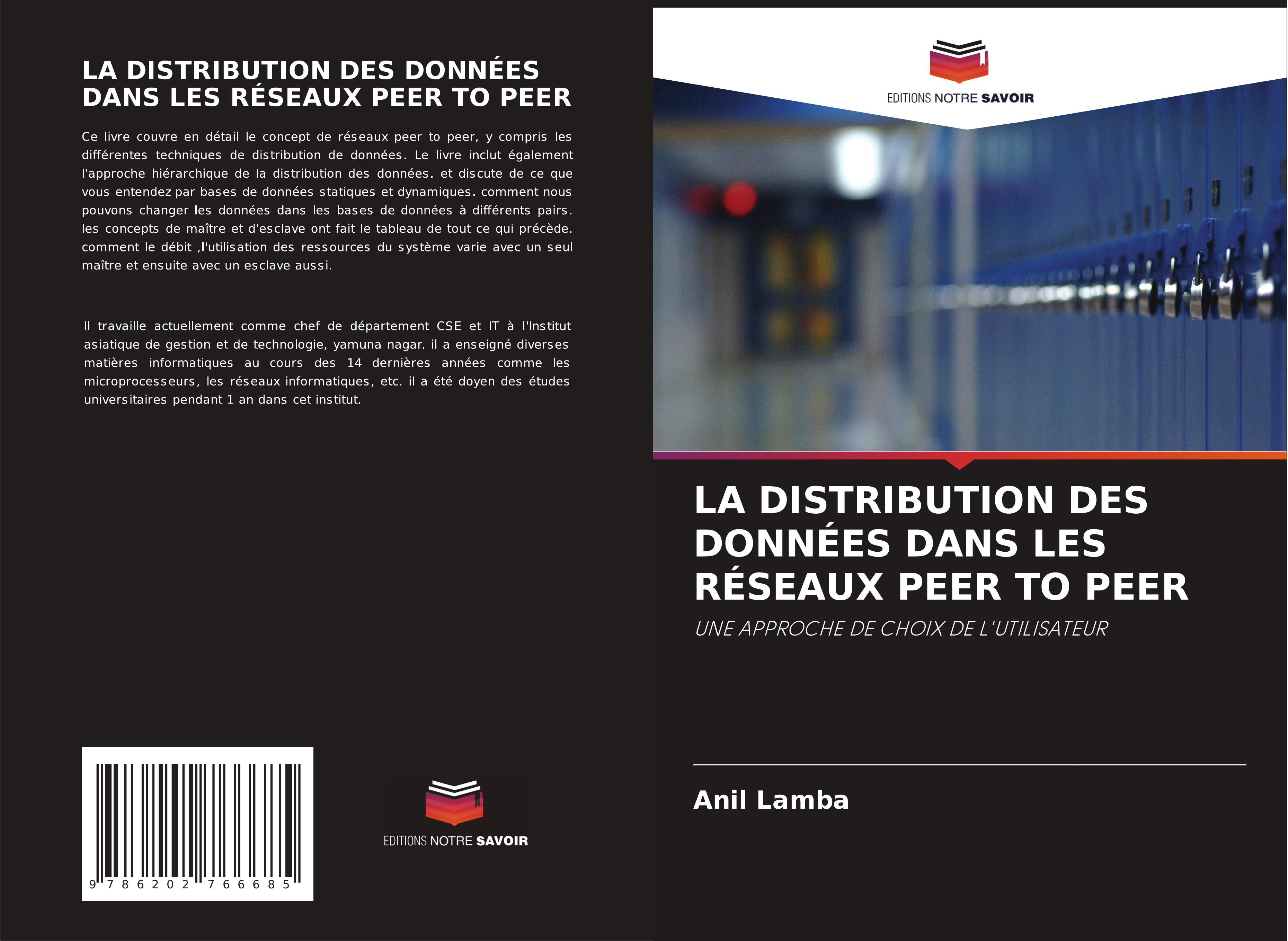 Vorderes Coverbild LA DISTRIBUTION DES DONNÉES DANS LES RÉSEAUX PEER TO PEER